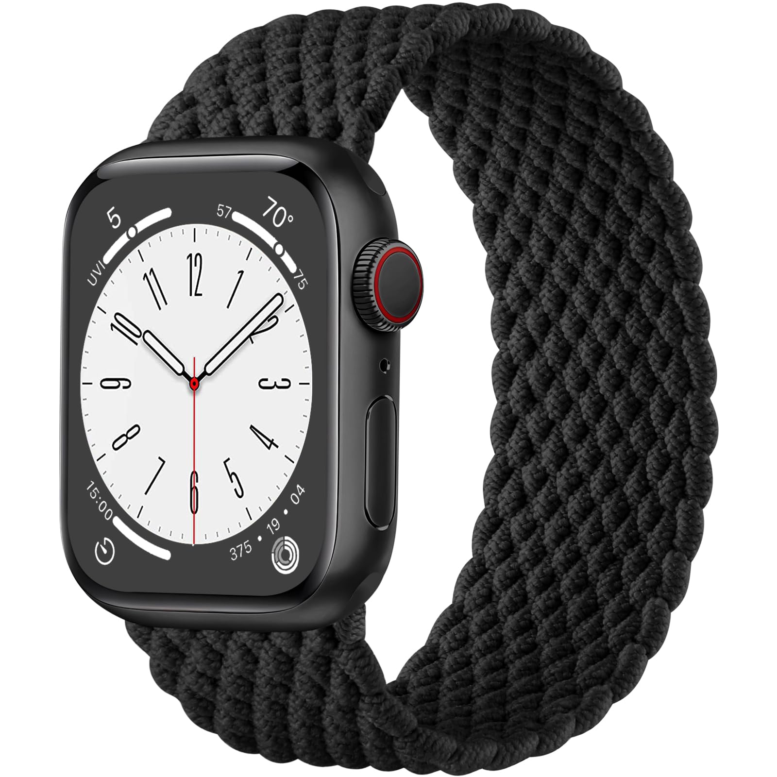 Zedoli Braided Solo Loop Compatible With Apple Watch Band 41Mm 40Mm 38Mm 42Mm For Women Men, Stretchy Nylon Sport Elastic Solace