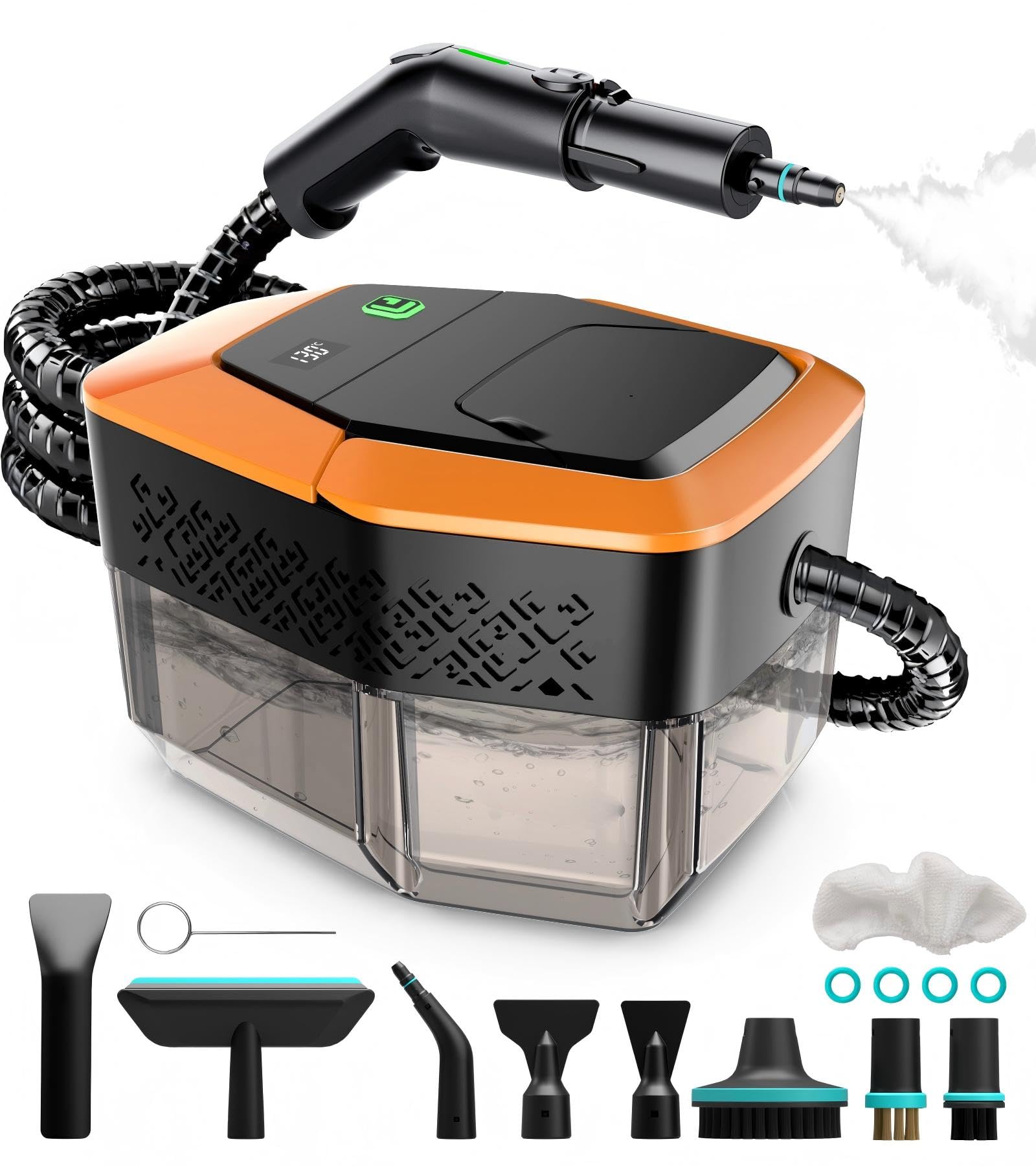 Steam Cleaner, 3-Level Adjustable Handle, 15s Heat-Up, Steamer for Cleaning With 1.8L Large Tank, Dry Burn Protection, Handheld