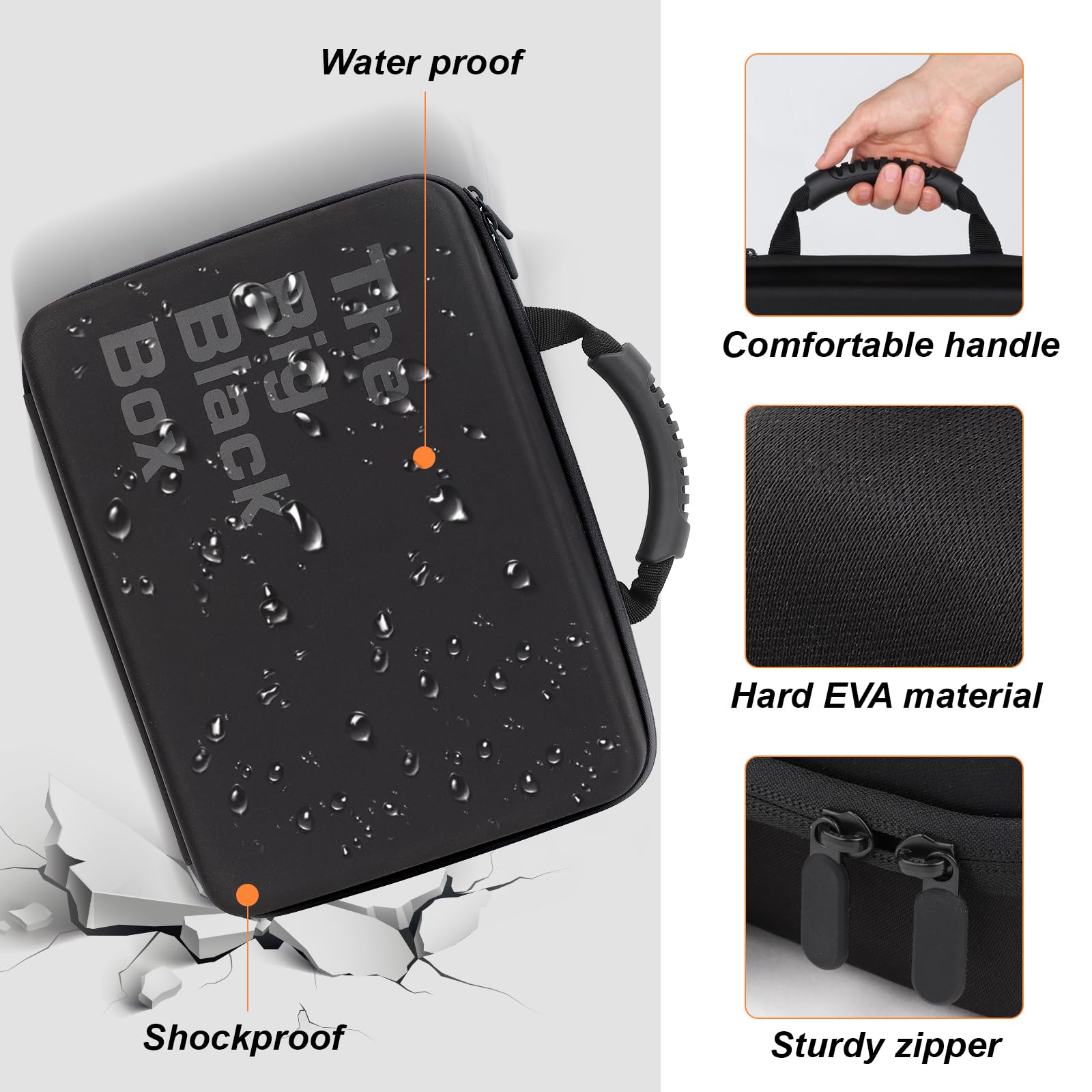 Blk8Ight Hard Battery Organizer Storage Box, Battery Organizer Carrying Case Bag Holder Holds 148 Batteries Aa Aaa C D 9V   With