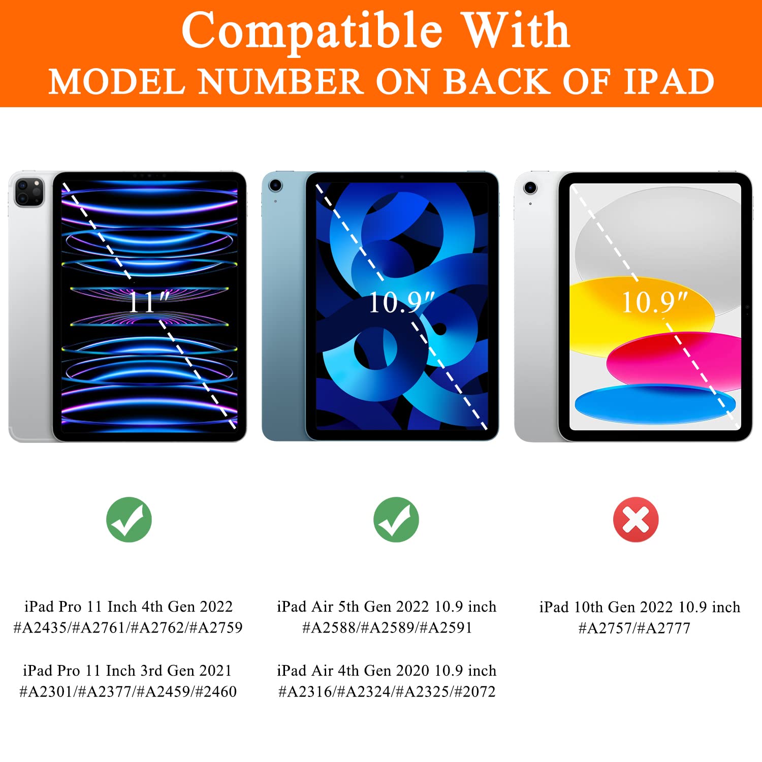 Soke Case For Ipad Pro 11 Inch 2022/2021/2020/2018/Ipad Air 5Th/4Th Generation,Built In Screen Protector   Support 2Nd Apple Pen