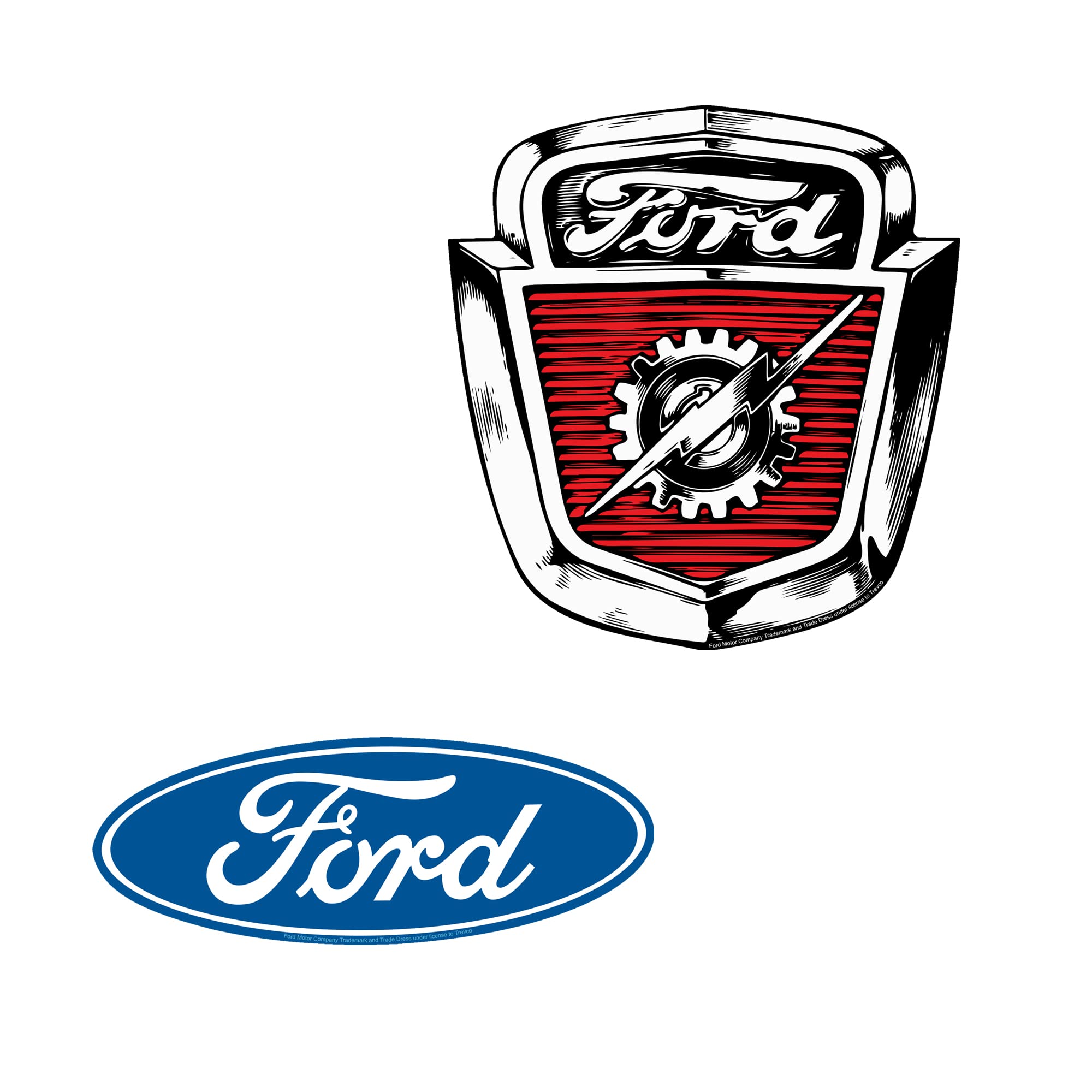 Ford Logos Vinyl Large Deluxe Stickers Variety Pack   Laptop, Water Bottle, Scrapbooking, Tablet, Skateboard, Indoor/Outdoor   S
