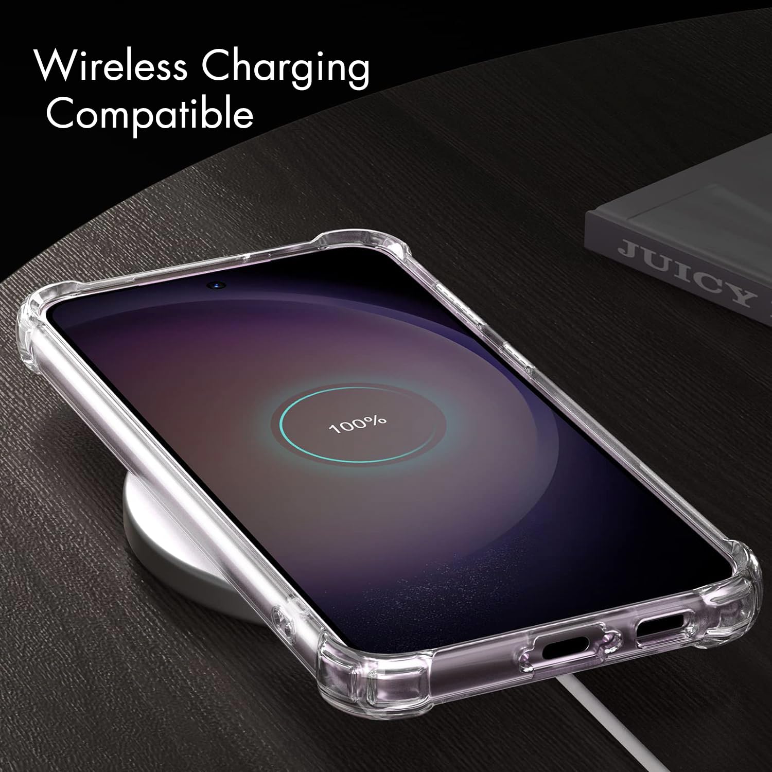 KIOMY Phone Case for Samsung Galaxy S23 5G Shockproof Hybrid PC TPU Crystal Clear Slim Fit with Airbag Corners