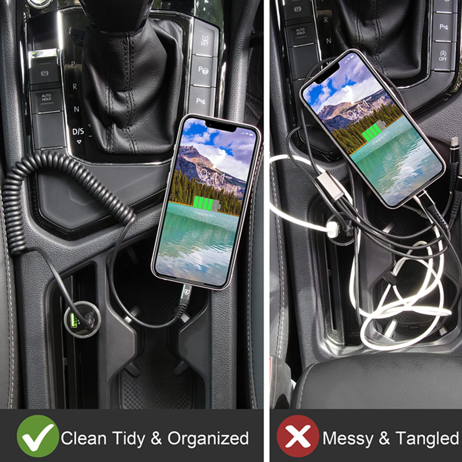 Usb C To Lightning Cable 3Ft 2Pack, Coiled Iphone Charger Fast Charging For Car [Apple Mfi Certified] Short Usbc Iphone Cord Compatible With Iphone14/13/12/11 Pro Max/Xs Max/8/Plus/Ipad/Carplay