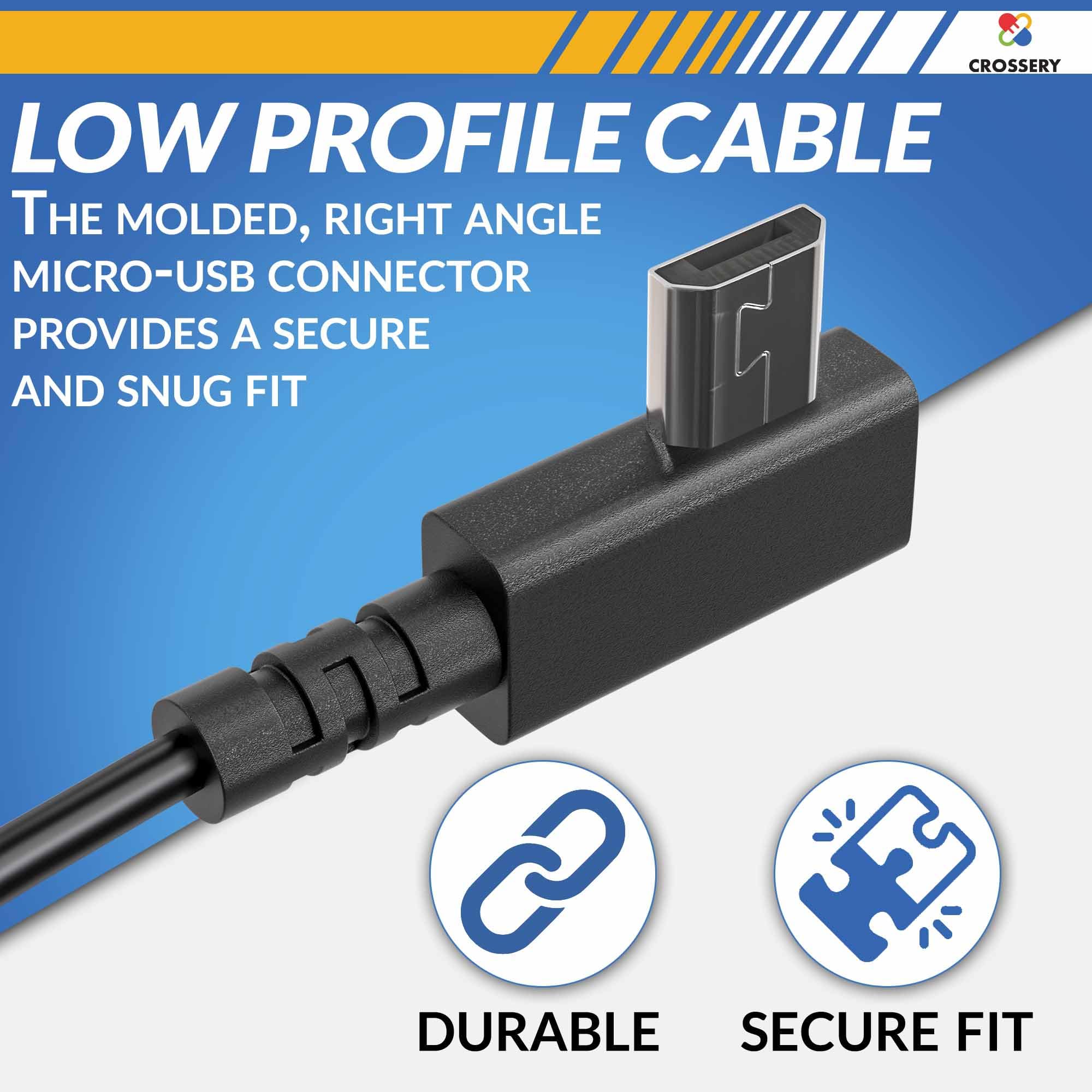 Car Charger Power Cord For Garmin Dash Cam, Micro Usb Power Cord Replacement Cable For Garmin Dash Cam 45, 46 47 55 56 57 65W 66W 67W, Live, Mini & Mini2 And Gps Dezl Otr1000, Otr800 And Rv 1090, 890
