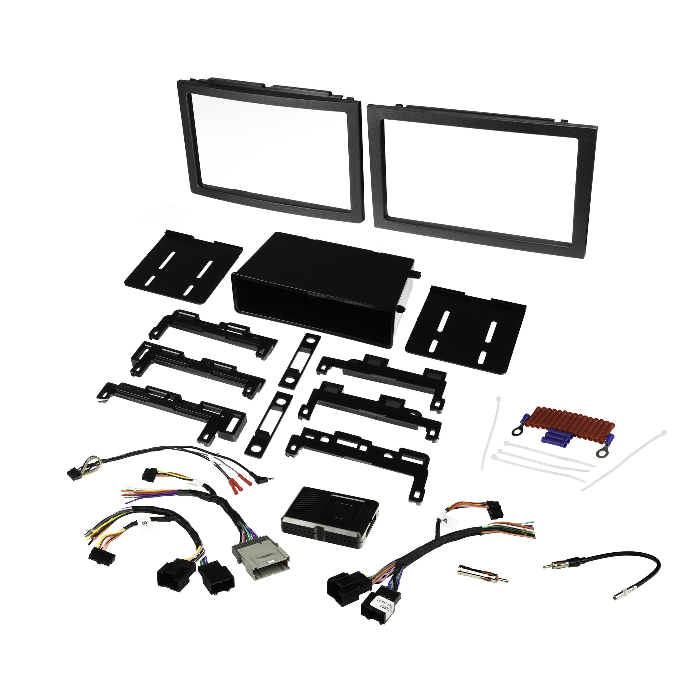 Scosche GM0516DDCS Double DIN Radio Install Dash Kit Compatible with Select 2004 21 Buick, Chevrolet, GMC, Hummer, Pontiac, Saturn and Suzuki Vehicles   Complete Car Stereo Installation Interface Kit