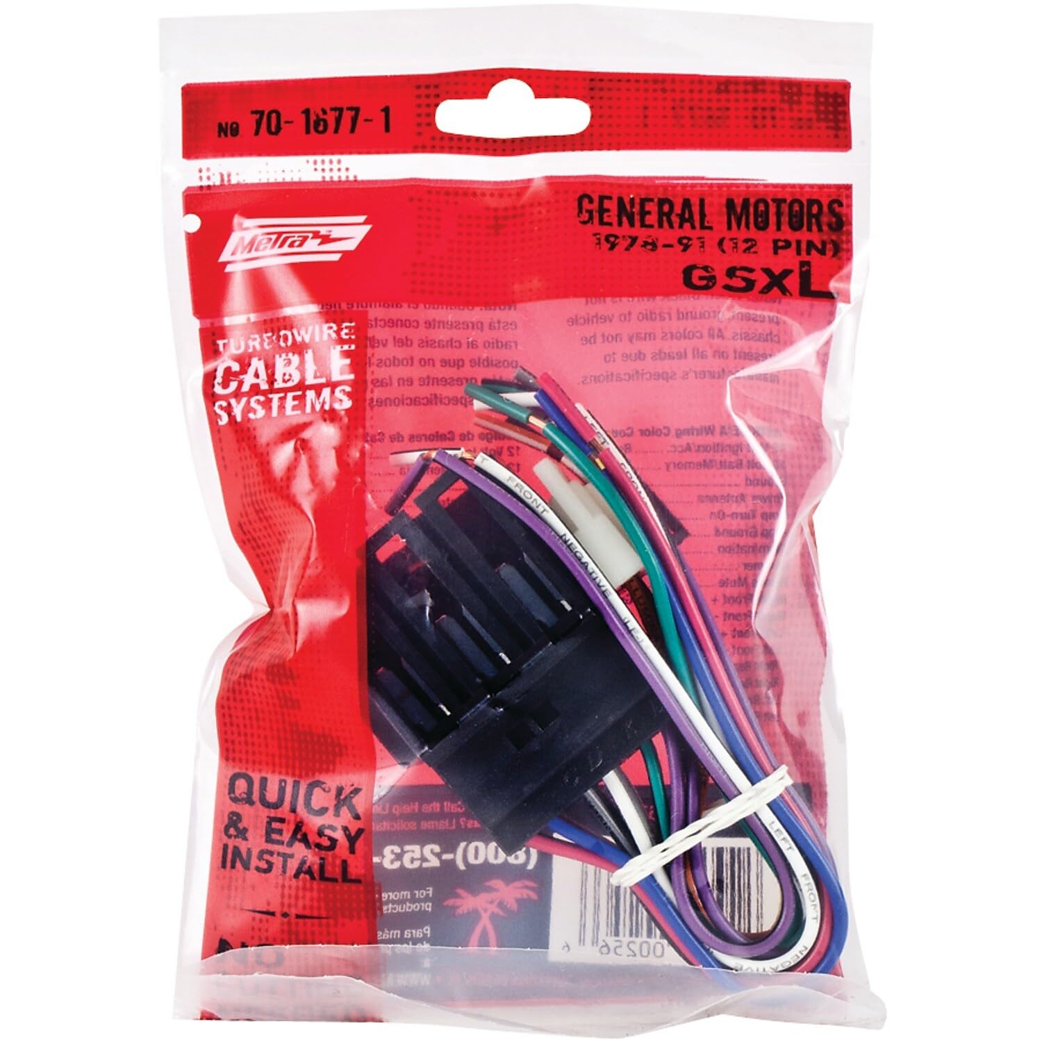 Metra 70 1677 1 1978   1990 Gm 12 Pin Into Car Harness