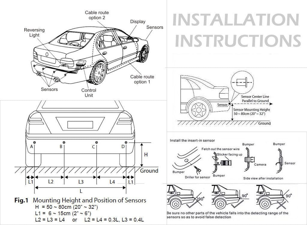 4 Parking Car Parking Sensor Kit Led Display View Reverse Backup Radar System Backup Sensor Reversing Sensors Universal Auto Rad