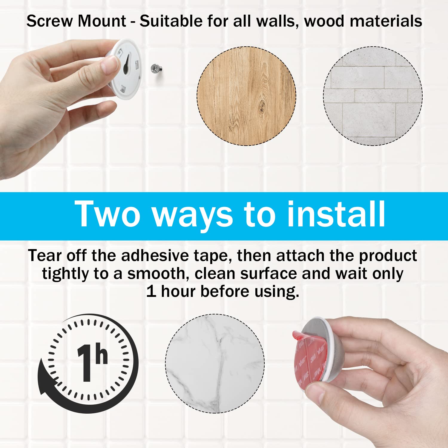 Haoyou Wall Mount Indoor/Outdoor Camera Mounts Compatible For Magnetic Arlo/Arlo Pro/Arlo Pro 2 Camera (2 Pack Silver)