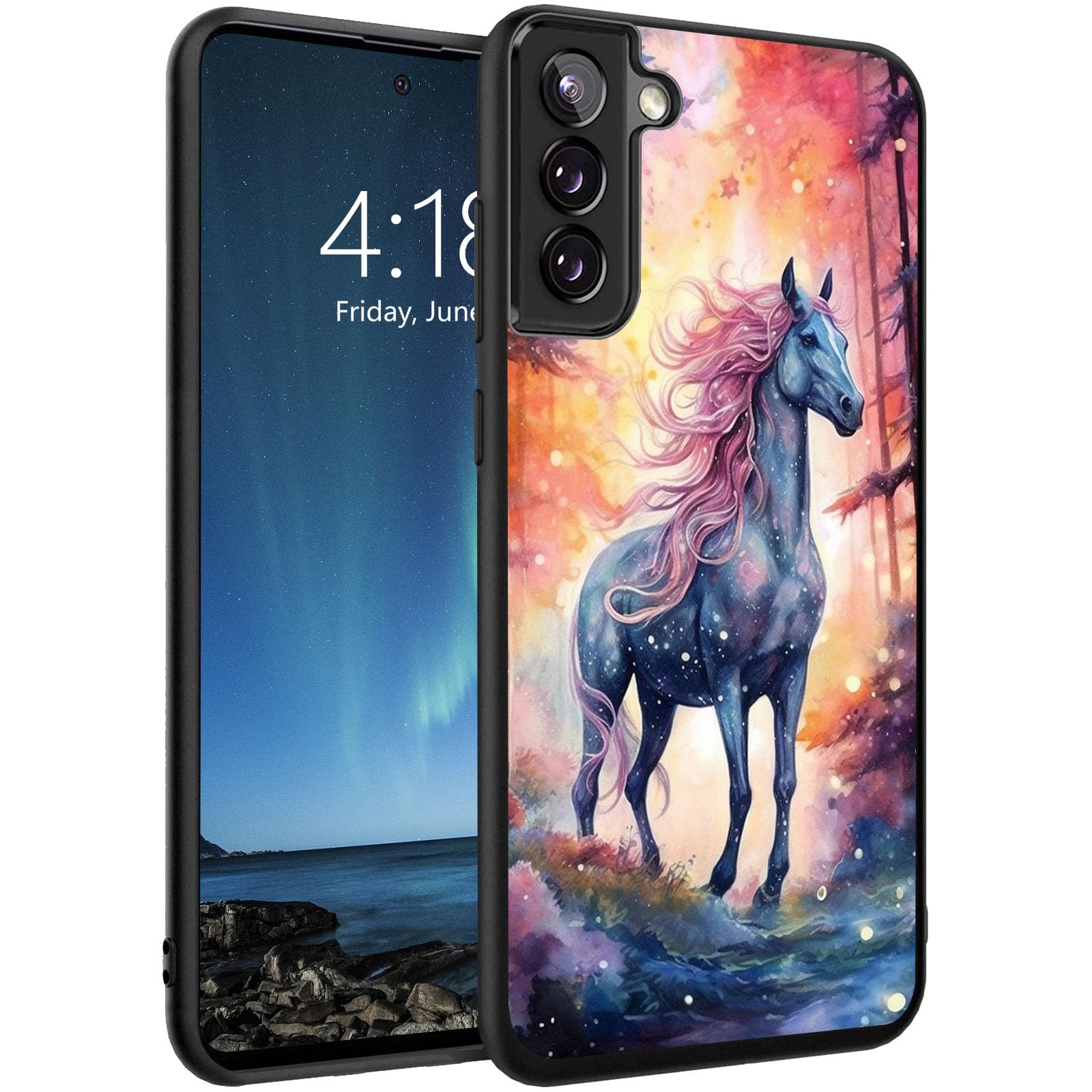 Dsrgrgfdj Designed For Galaxy S24 Plus Case 6.7 Inch,Ultra-Thin Silicone Anti-Scratch And Shock-Proof Bumper Cover - Horse