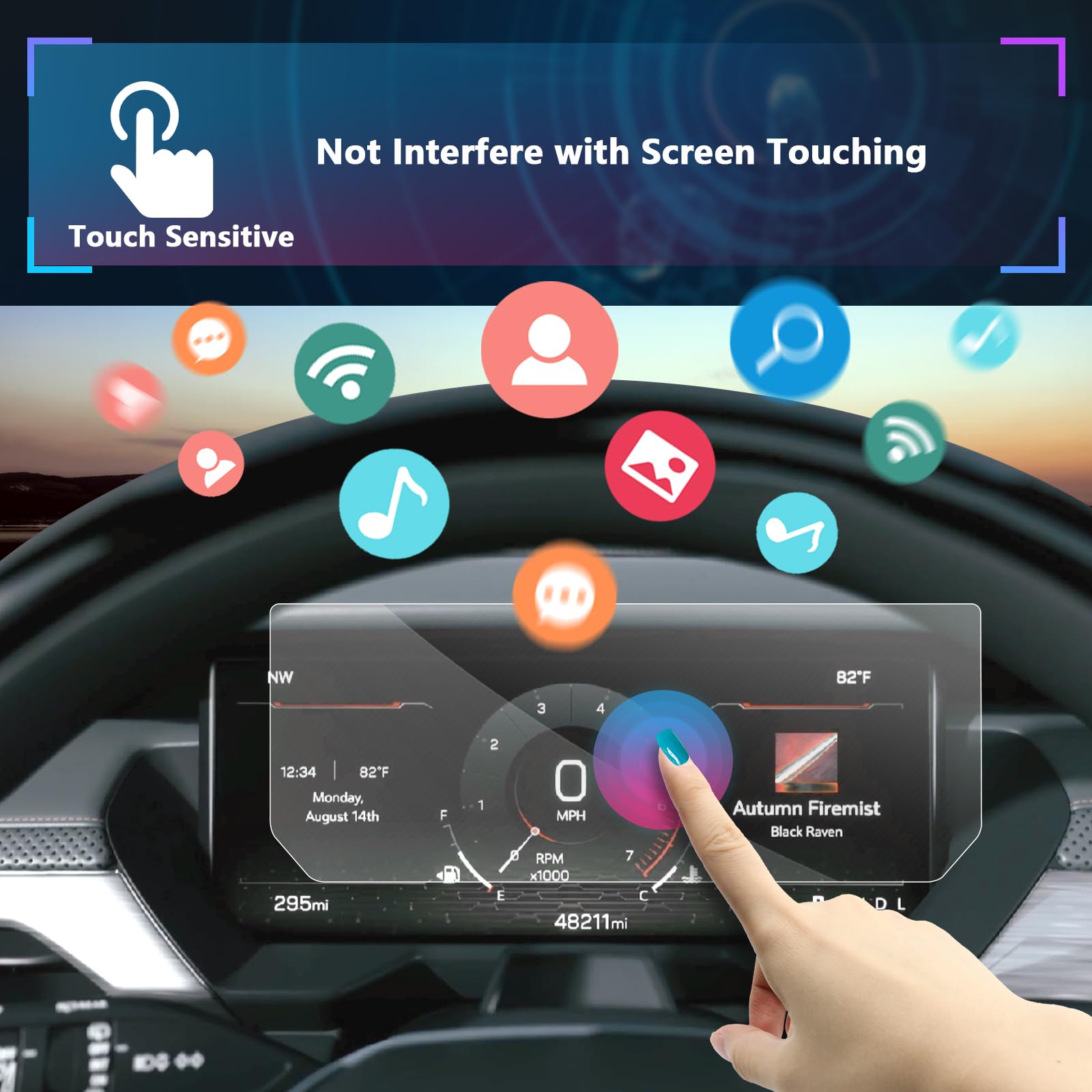 Sxcy For 2024 Gmc Acadia Accessories 2024 Acadia (Elevation/At4/Denali) Instrument Touch Radio Display Screen Protector 11 Inch[2Pcs Nano]