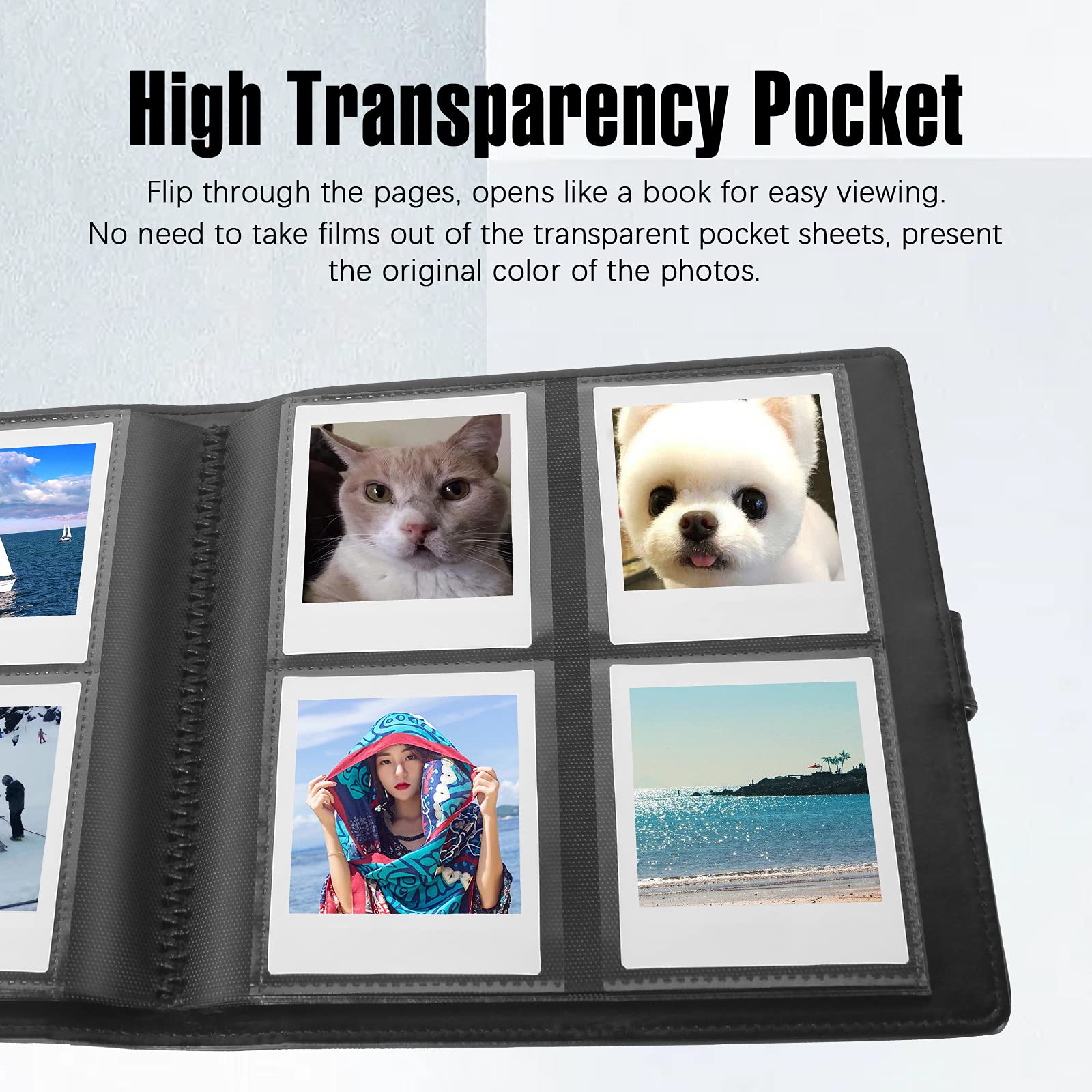 288 Pockets Photo Album For Fujifilm Instax Square Sq1 Sq6 Sq10 Sq20 Instant Camera, Fujifilm Instax Sp 3 Mobile Printer, Extra Large Picture Albums For Fujifilm Instax Square Instant Film (Black)