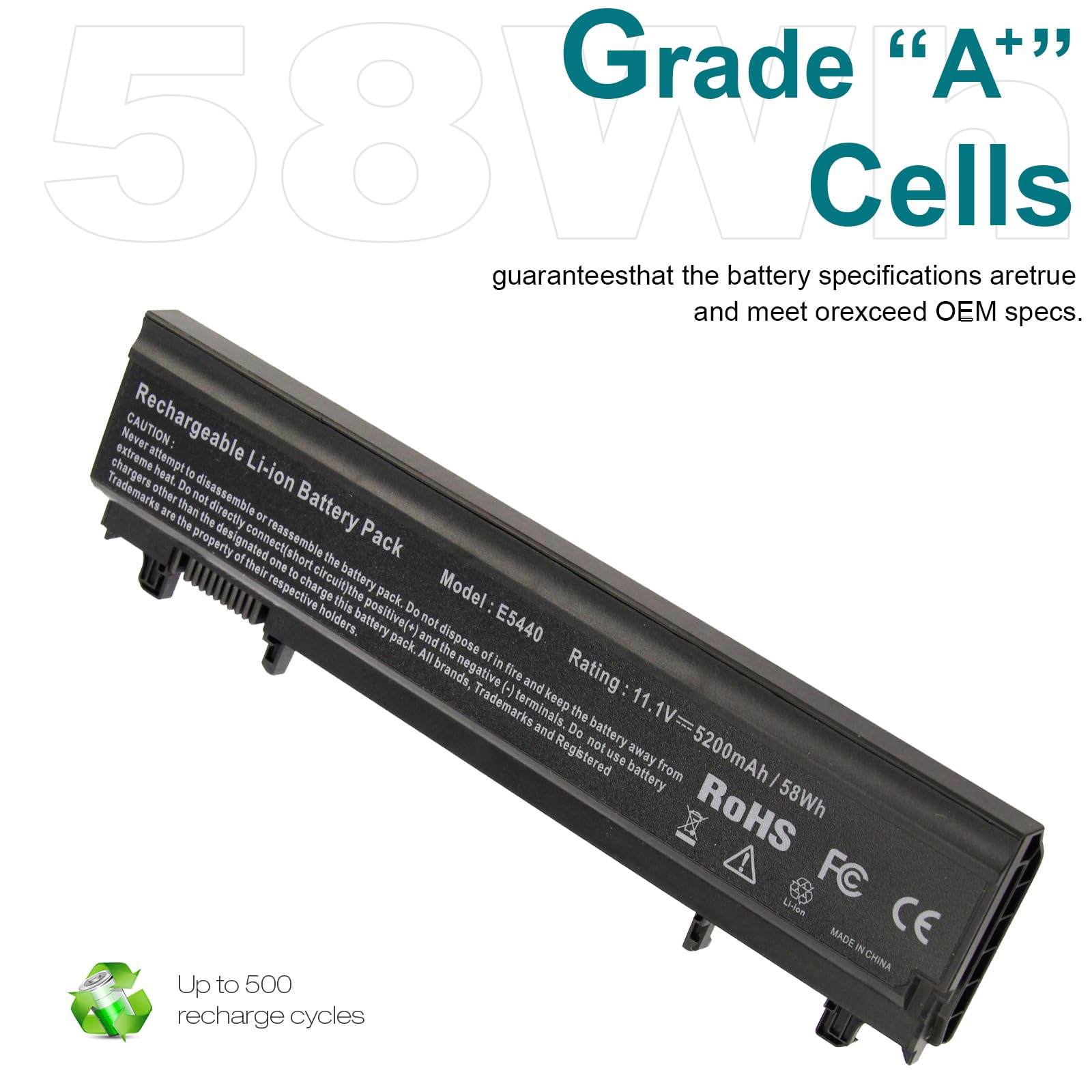 Tree.Nb Laptop Battery For Dell Latitude 14 15 5000 E5440 E5540 Series M7T5F Vv0Nf Ft6D9 3K7J7 5200Mah 11.1V Replacement