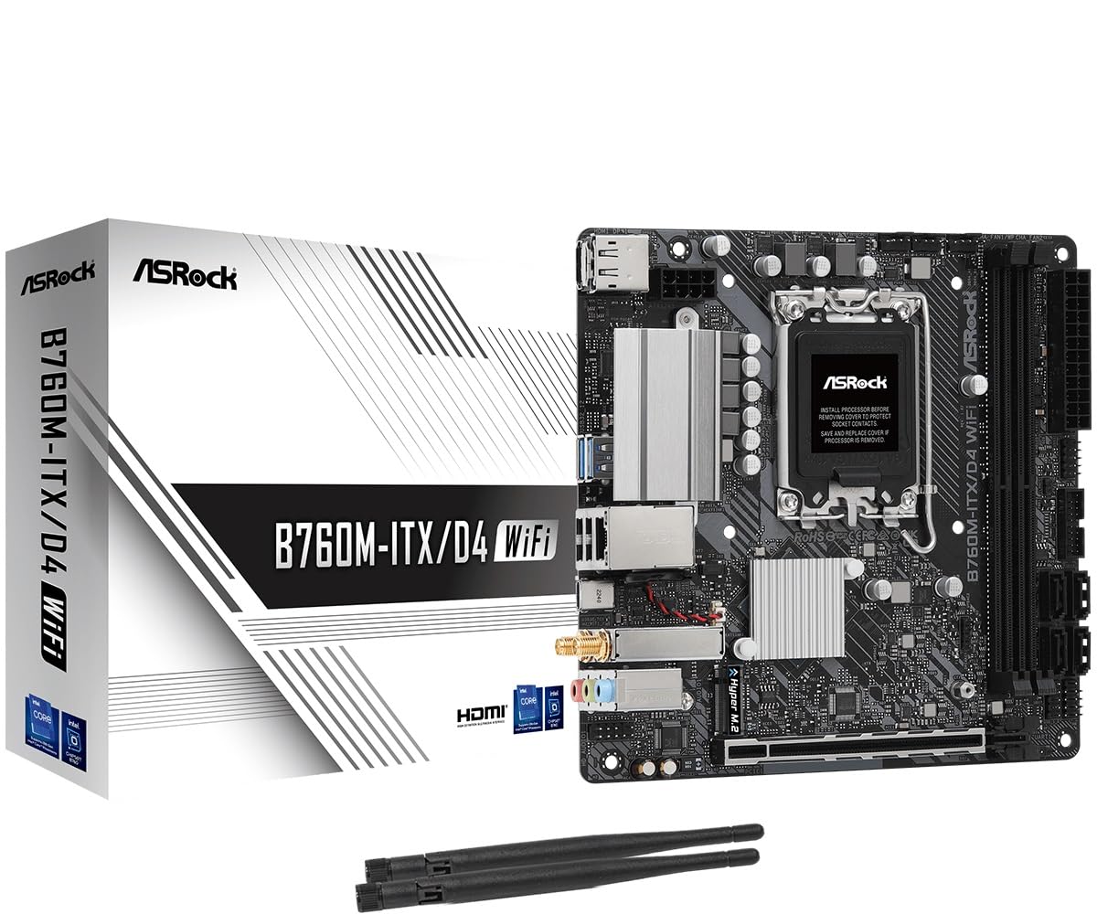 ASRock B760M-ITX/D4 WiFi Supports 13th Gen & 12th Gen Intel Core Processors (LGA1700)