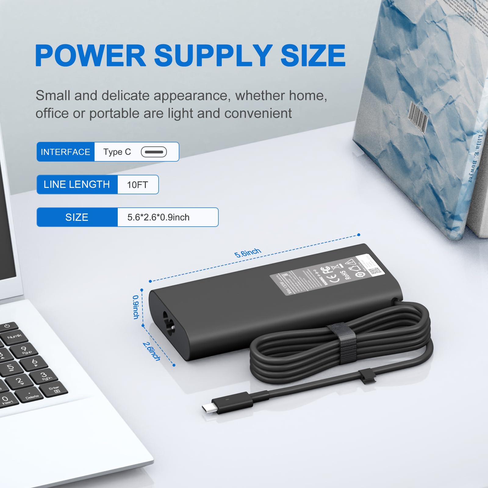 130W Dell Laptop Charger Usb C Laptop Charger Replacement For Dell Xps 15 2In1 17 9520 9575 9700 Precision 5530 2In1 3550 3560 5