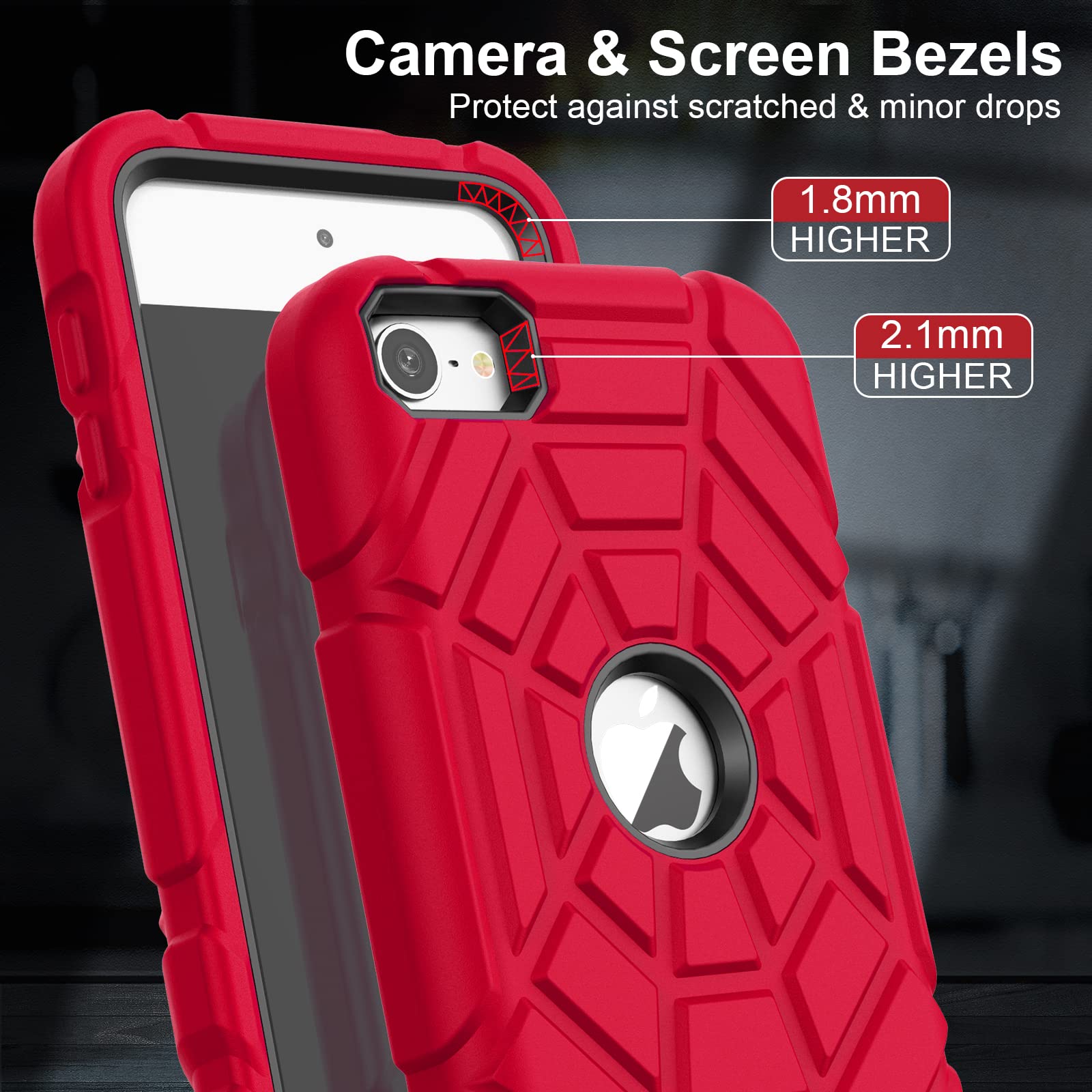 Grifobes For Ipod Touch 7Th Generation Case, Ipod Touch 6Th / 5Th Generation Case, 3 In 1 Heavy Duty Shockproof Rugged Protectiv