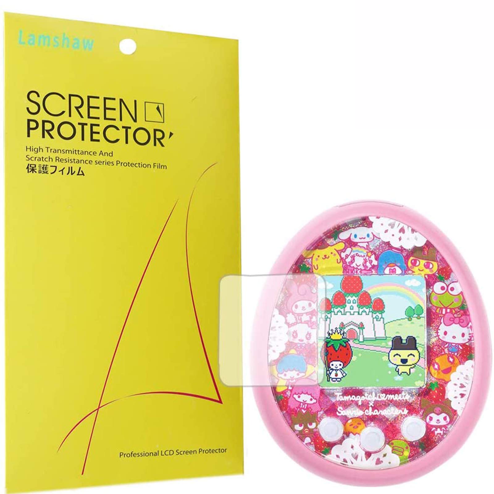 200Pcs Compatible for Tamagotchi Meets Screen Protector, Blueshaw Full Coverage PET Clear Film Compatible for Tamagotchi Meets (6 ) -Like New