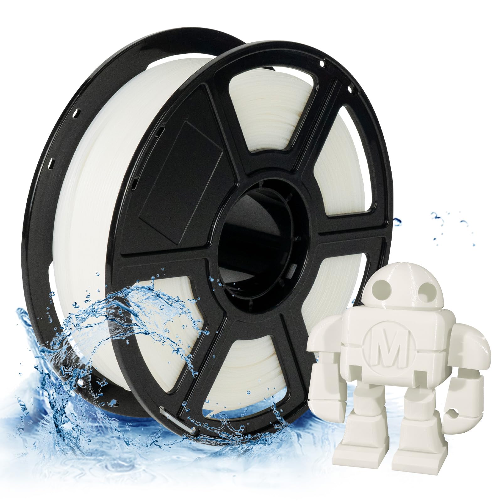 FLASHFORGE PETG Pro Filament 1.75mm Natural, 3D Printer Filament 1kg (2.2lbs) Spool, Dimensional Accuracy +/- 0.02mm, 3D Printin