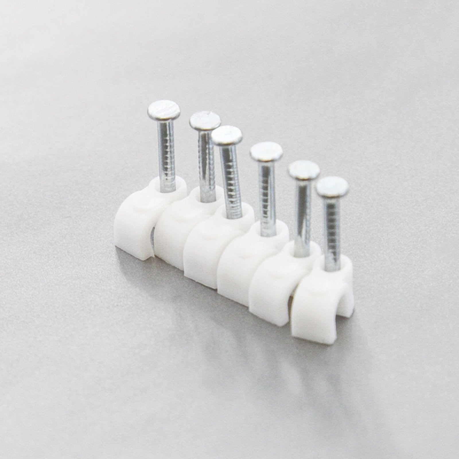 10000 Round 3/16 Inches (5 mm) Cable Wire Clips Cable Management Cord Tie Holder Coaxial Nail in Clamps Tacks