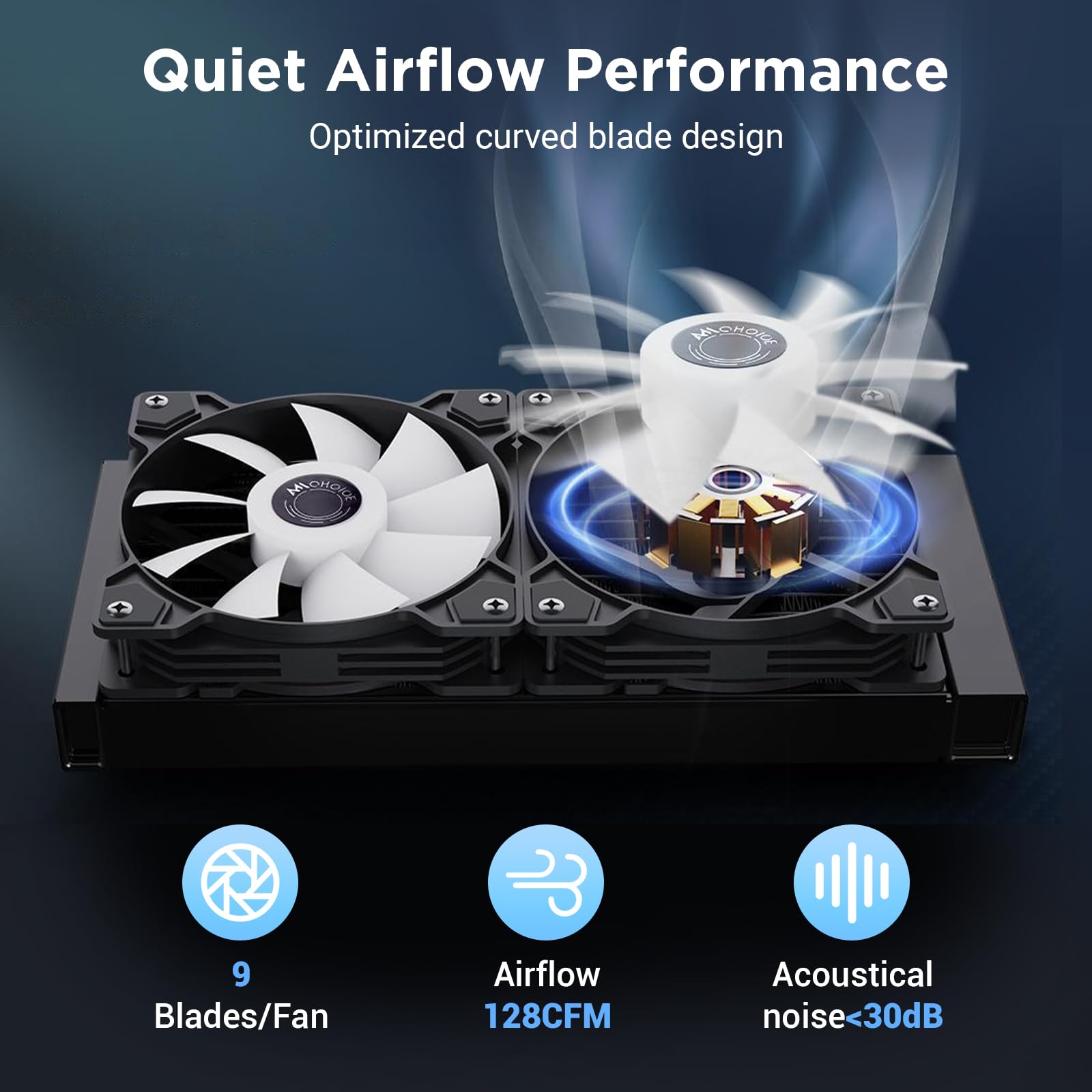 Cpu Liquid Cooler Cpu Water Cooler 240Mm Aio Cpu Cooler Liquid Cpu Cooling, Compatible With Amd Intel Lga Rgb   Black