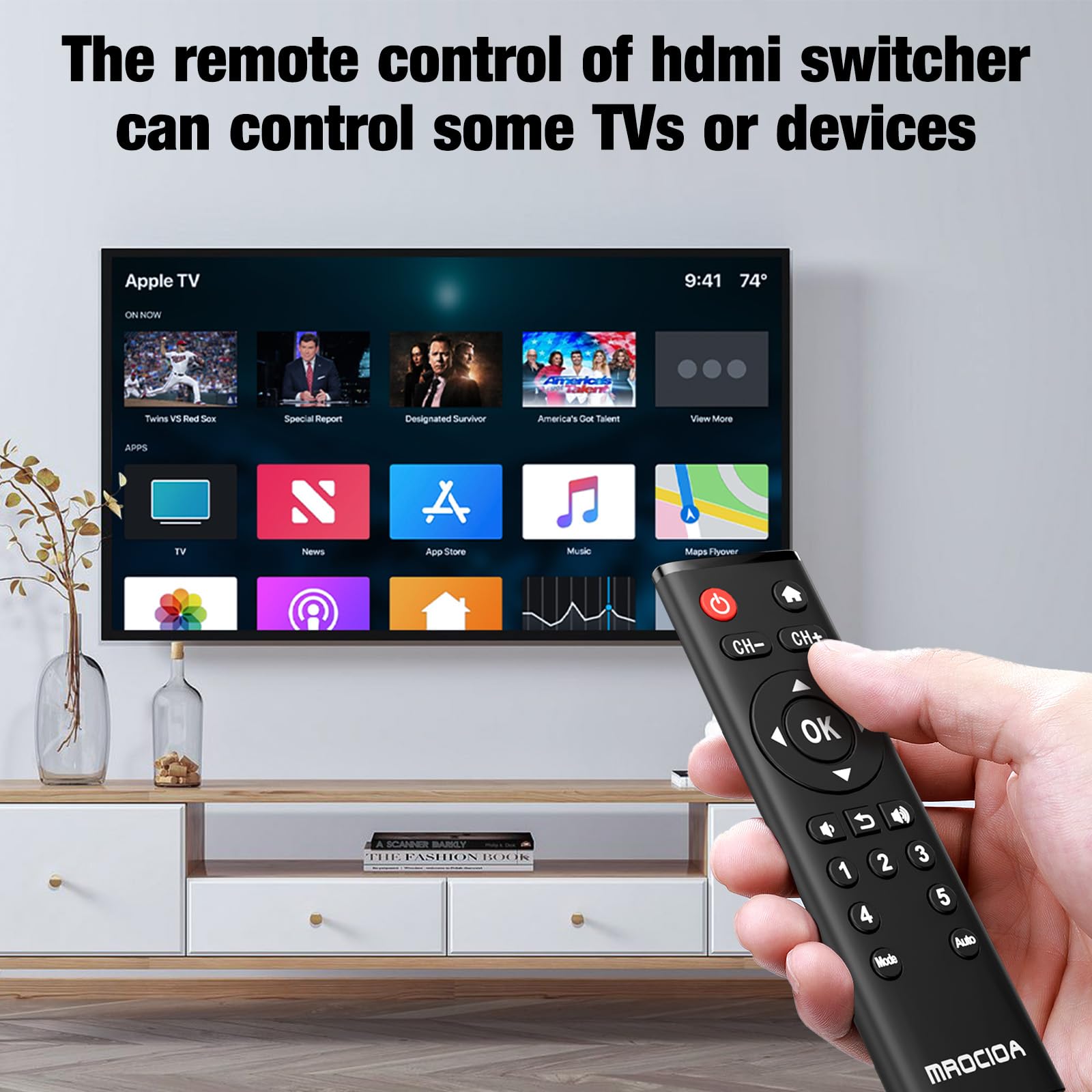 Hdmi 2.1 Switch 8K 60Hz, 4K 120Hz 5 In 1 Out Hdmi Switcher Splitter With Ios App/Cec Remote, Resolution Adjusted, Arc, Hdr10+, D