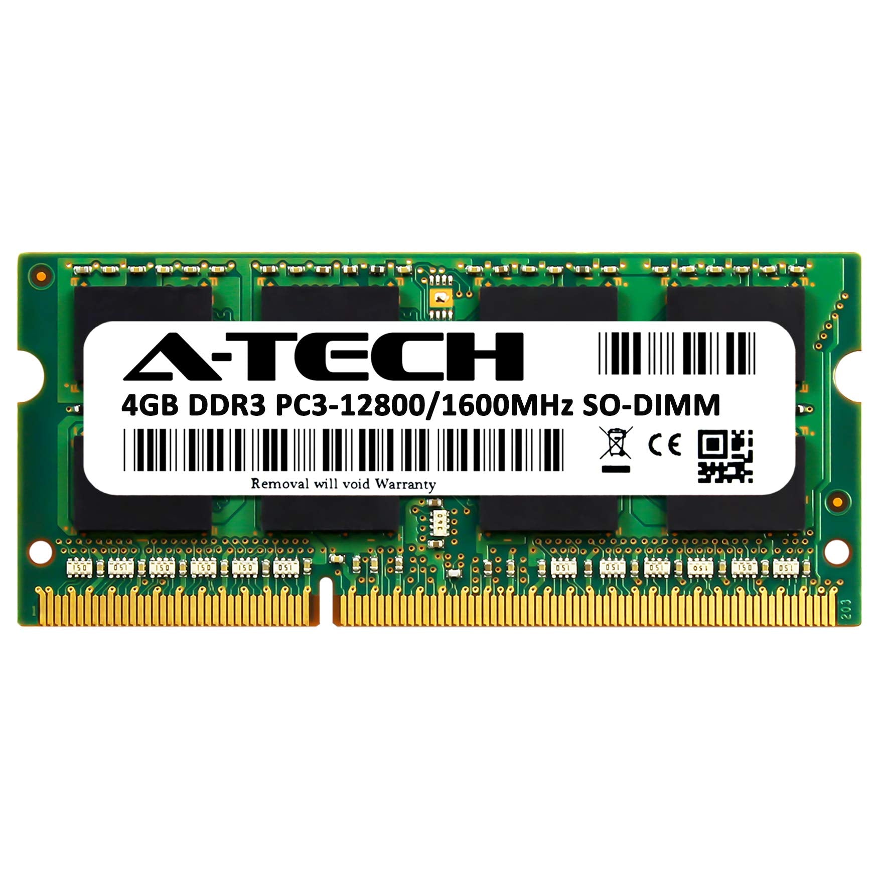 A Tech 4Gb Ddr3 1600Mhz Pc3 12800 Cl11 Sodimm 204 Pin Non Ecc So Dimm Laptop, Notebook Ram Memory Module