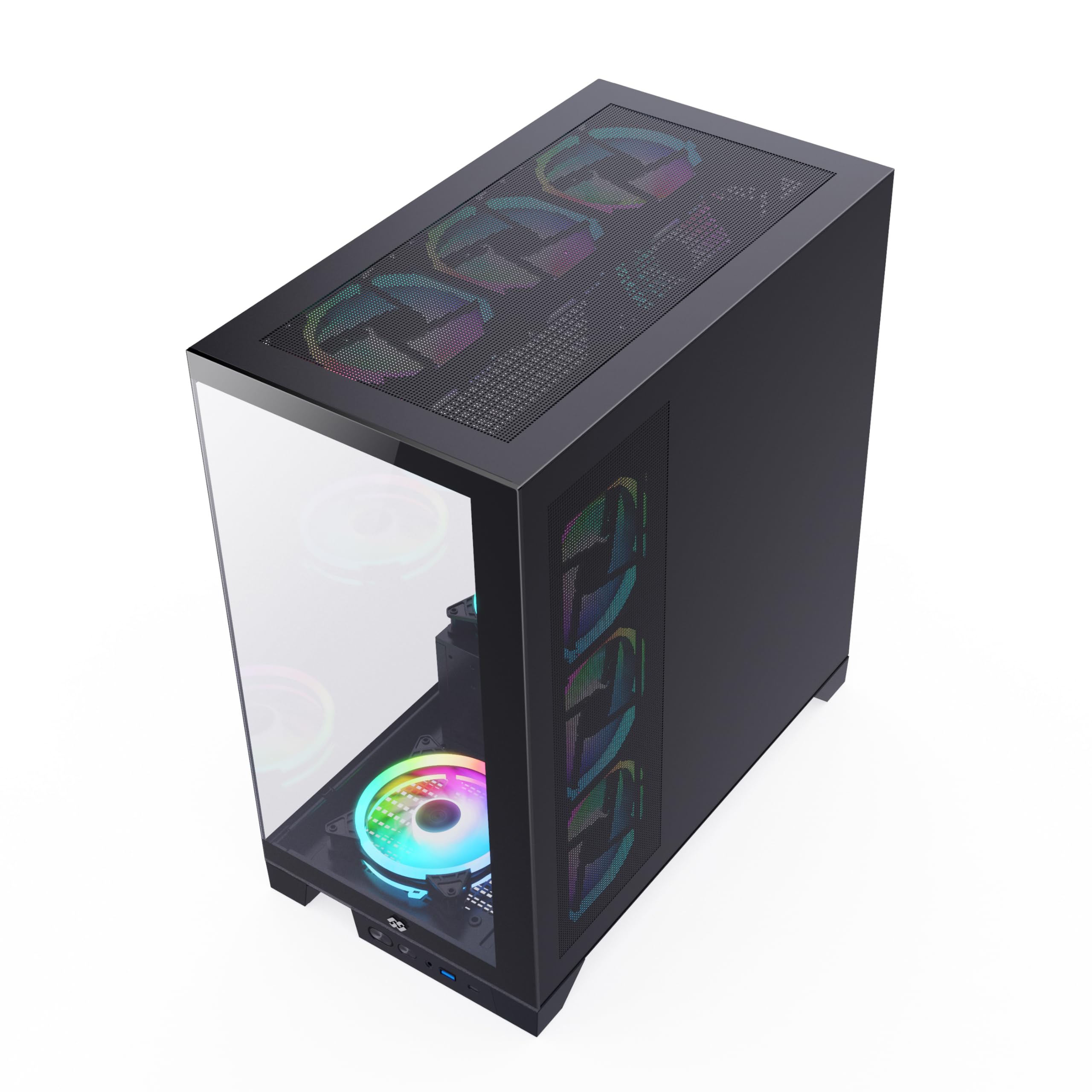 Bluegears Bgears B-Pellucid Atx Gaming Pc Case. Front And Side Tempered Glass Design With Built In Usb C Port. (Fans Are Sold Se