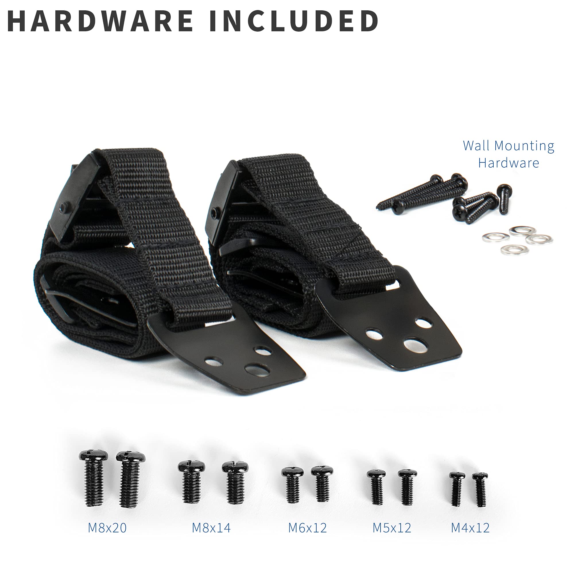 TV Anti Tip Heavy Duty Dual Cable Kit, Non Tipping Safety Straps for Screens or Furniture Mounting, Adjustable Baby Proofing Anchor, Easy Install Hardware Included, STAND SK02