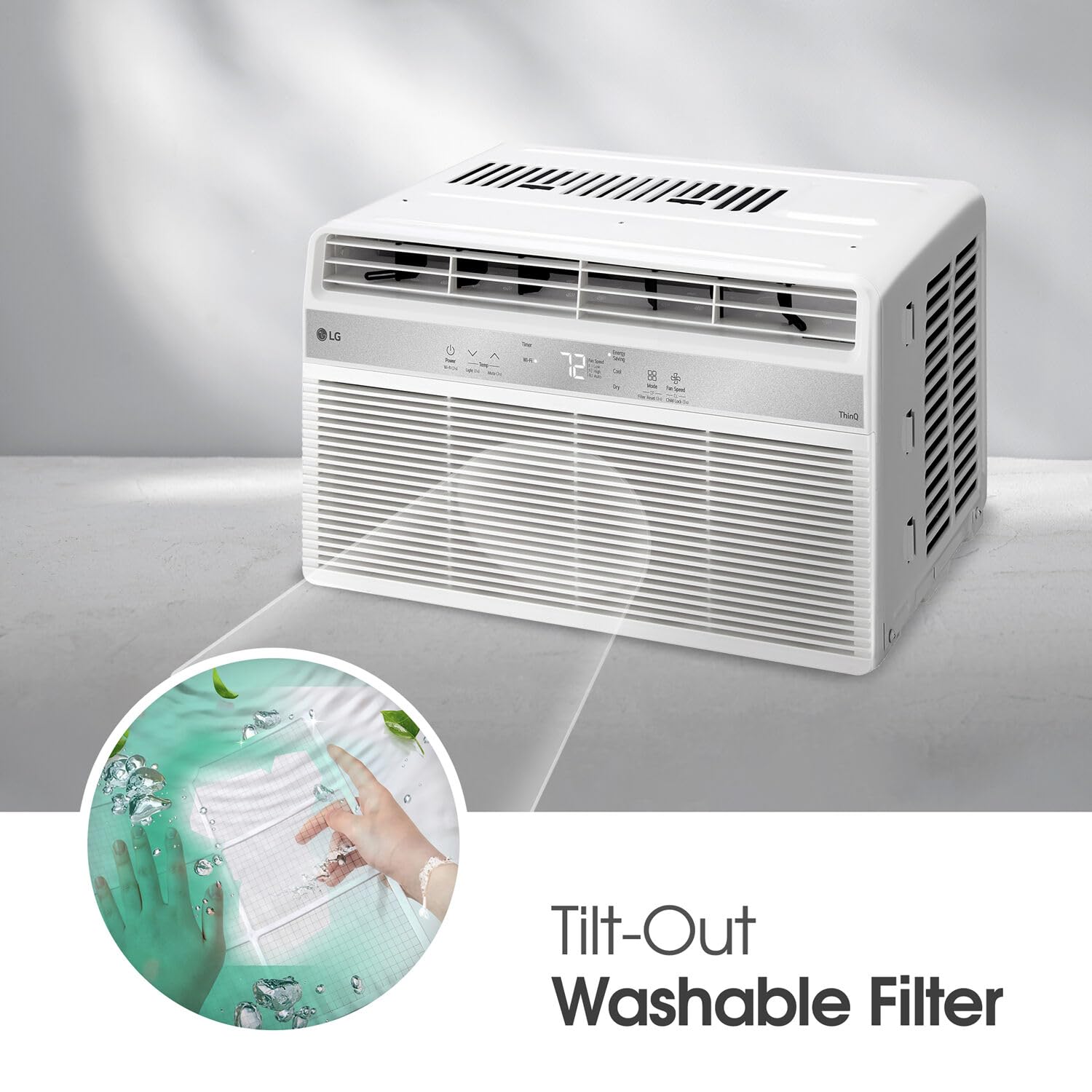 Lg 6,000 Btu Window Air Conditioner, Cools 250 Sq.Ft. (10' X 25' Room Size), Quiet Operation, Electronic Control With Remote, 2