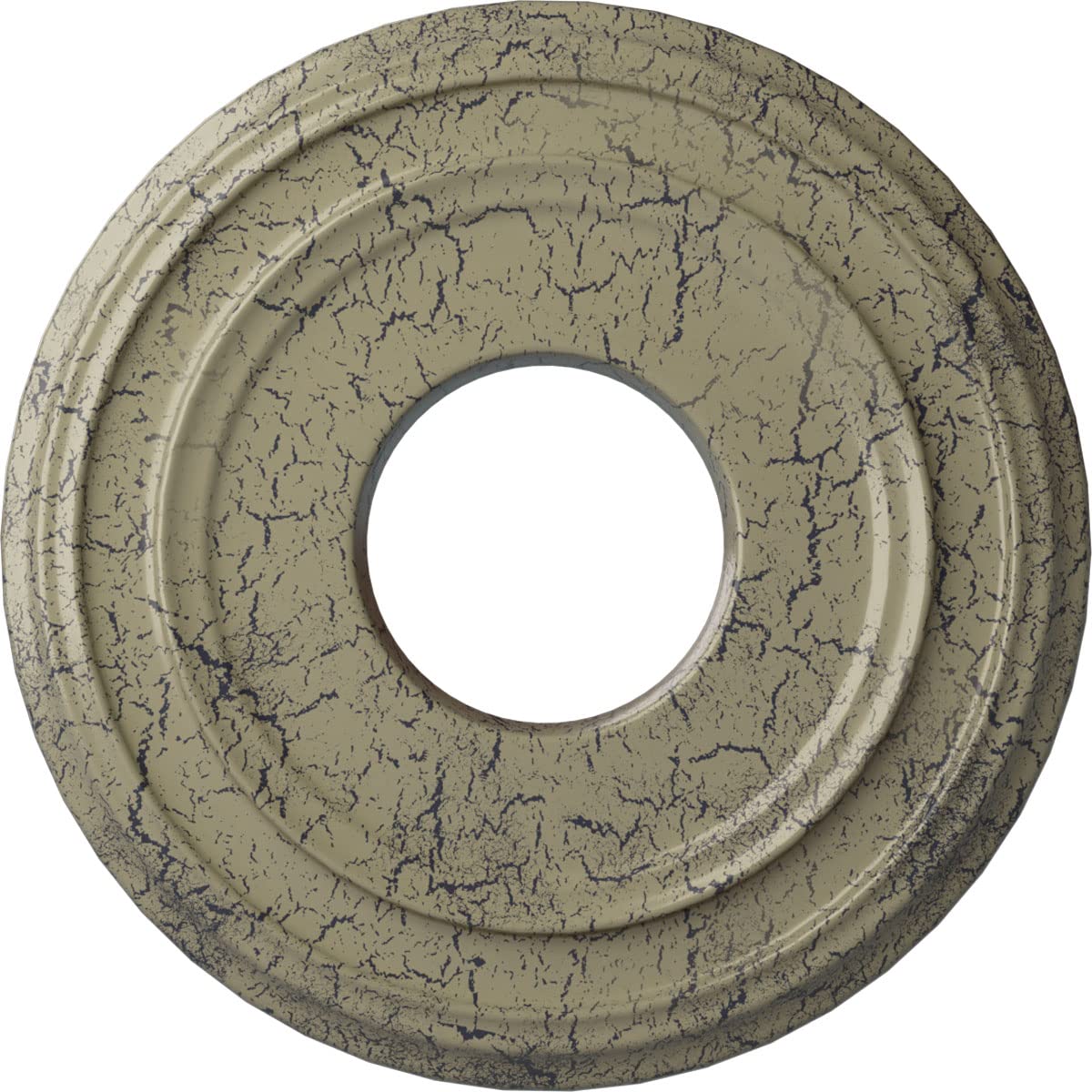 Ekena Millwork CM12CLCSC 12-3/8 x 4 x 1-1/8 Classic Ceiling Medallion, Castle Stone Crackle