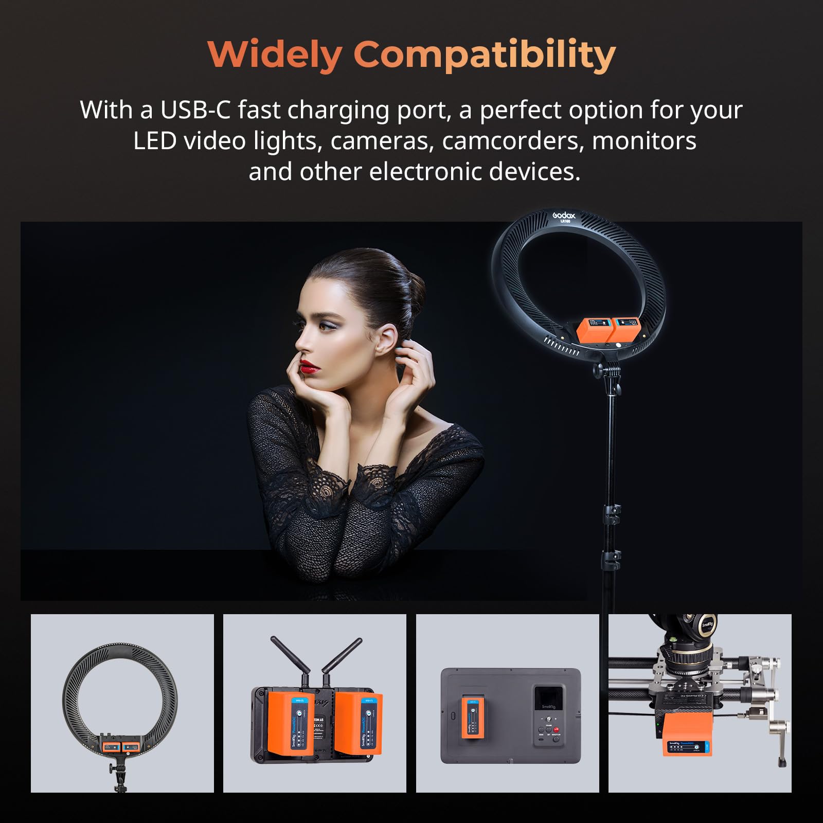 Smallrig Np-F970 Battery 10500Mah Usb-C Camera Battery For Sony Np-F970 F750 F550, Pd 20W Fast Charging, 6H Full Charged, For Mo