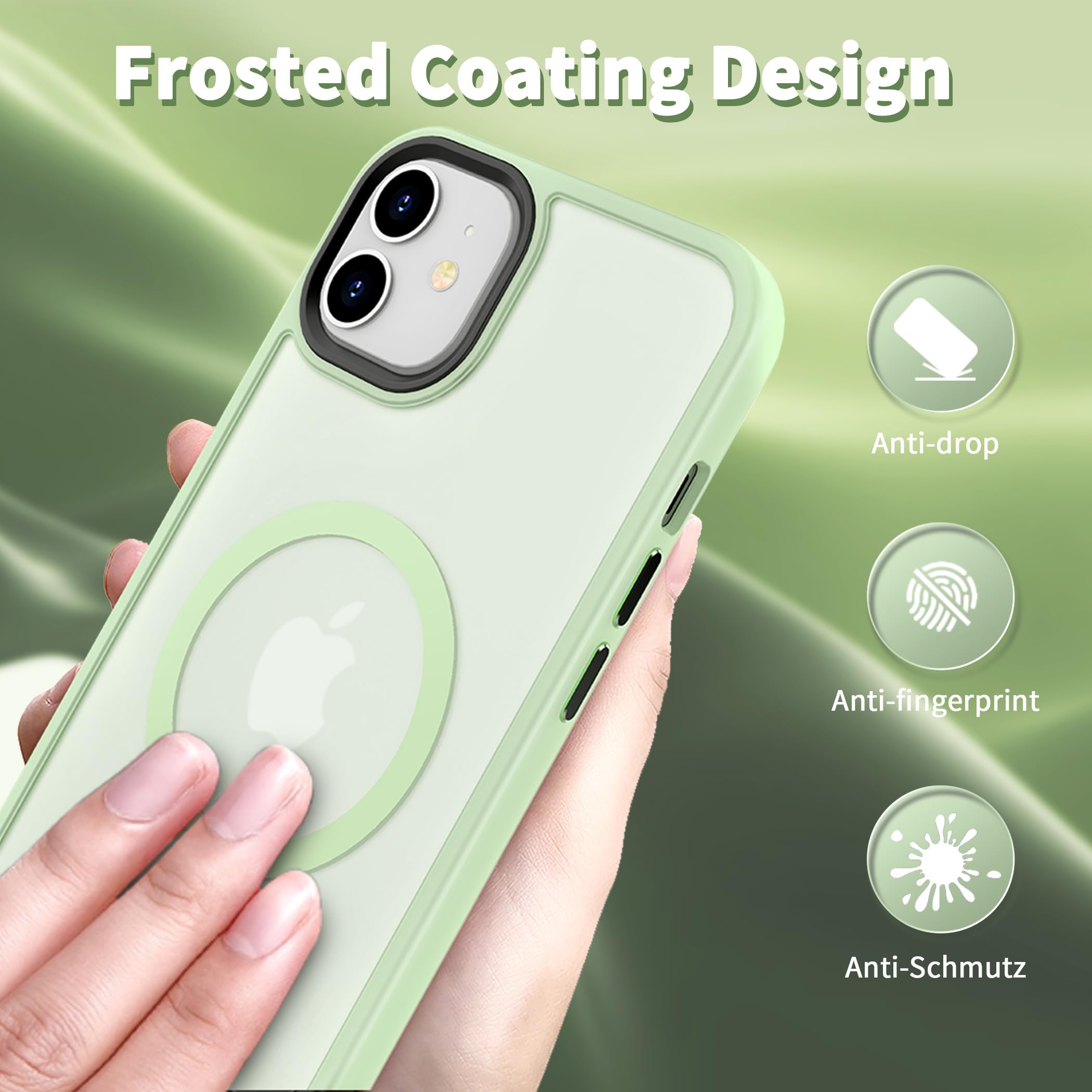 Cacoe Magnetic Case For Iphone 12 & Iphone 12 Pro 2020 6.1 Inch Compatible With Magsafe & Magnetic Car Phone Mount,Tpu Thin Phon