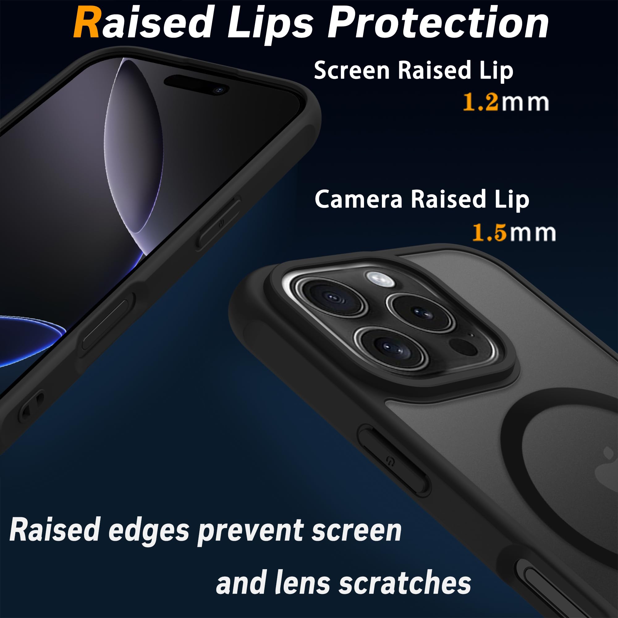 Pinlisheng 2024 Magnetic For Iphone 16 Pro Max Case,Compatible With Magsafe,Military Grade Drop Tested,Shockproof Matte Transluc