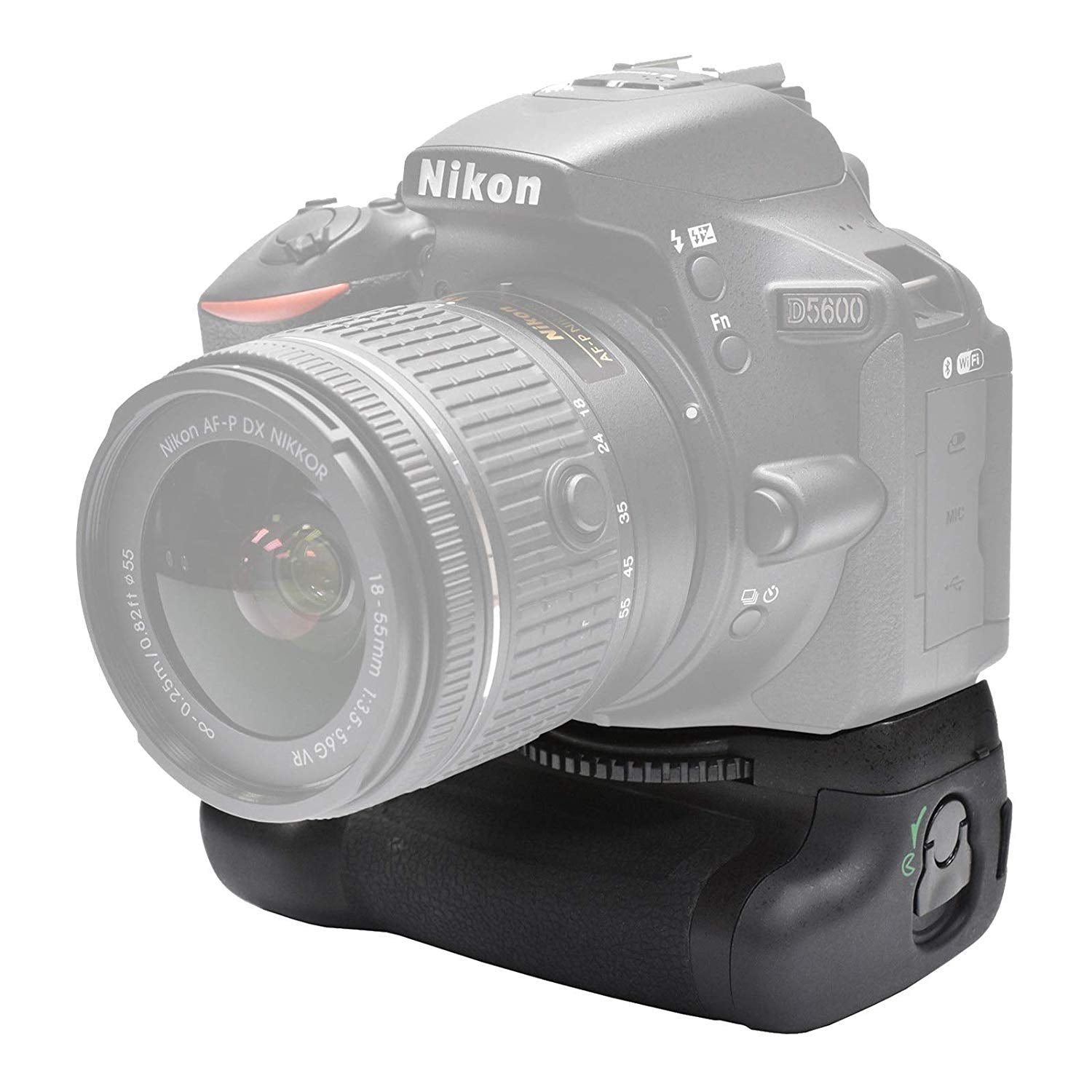 Battery Grip Bundle For Nikon D5600/ D5500 : Includes Vertical Battery Grip, 2 Pk En El14A Replacement Long Life Batteries, Ultr