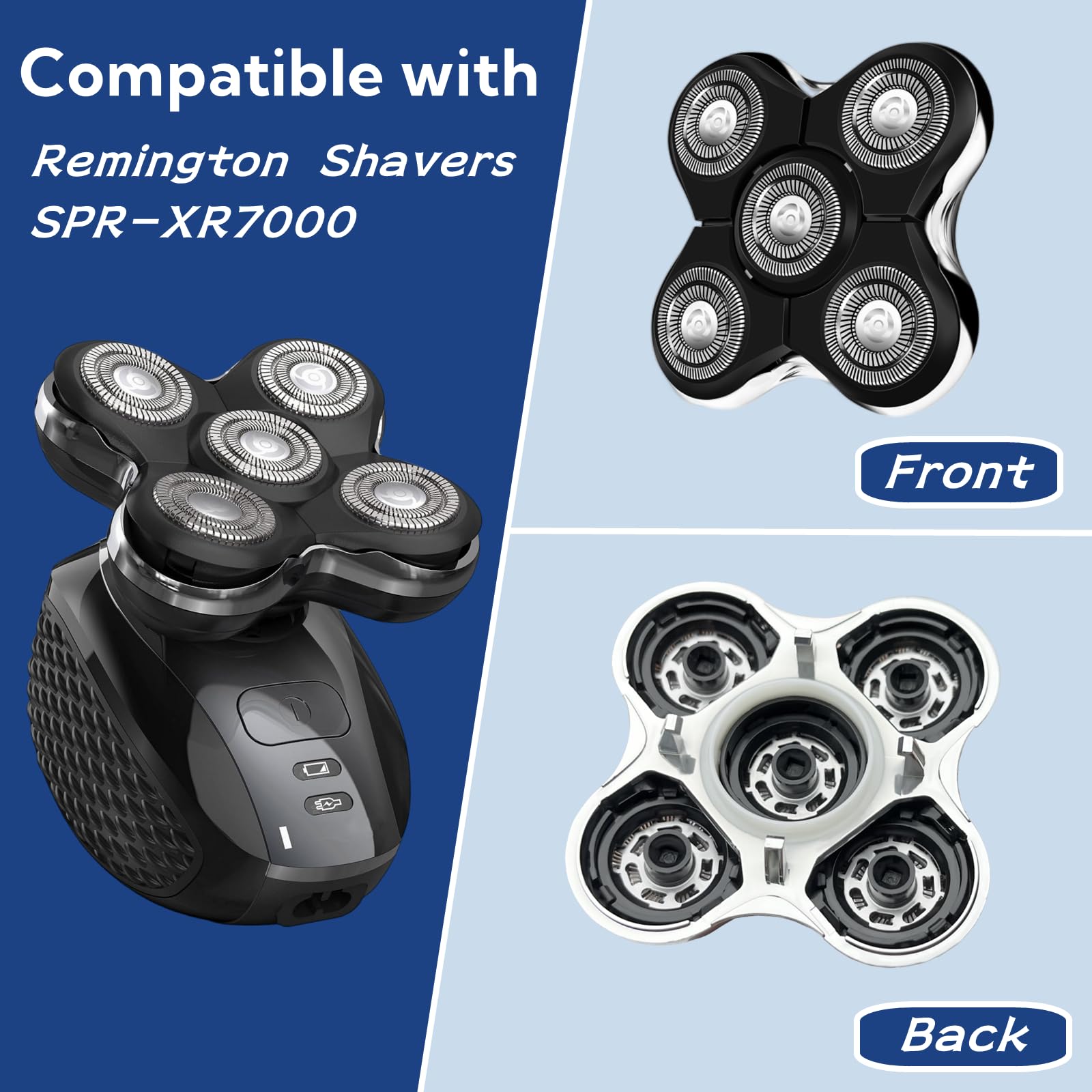 Balder Pro Replacement Head For Remington Balder Pro Head Shaver Spr Xr7000,5 Dual Track Heads For Remington Shaver Replacement