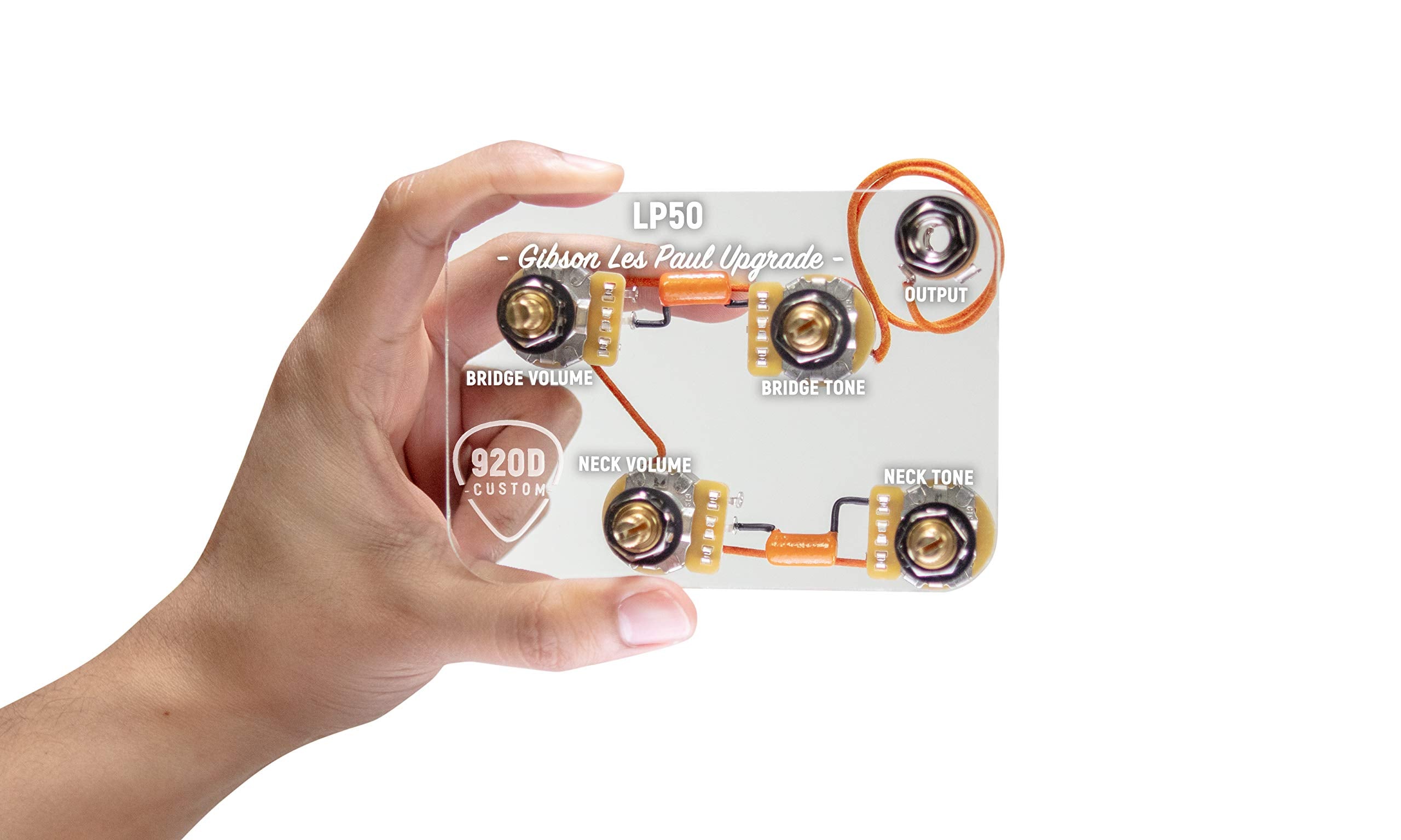 920D Custom Les Paul Wiring Harness With 4 Long Shaft Pots