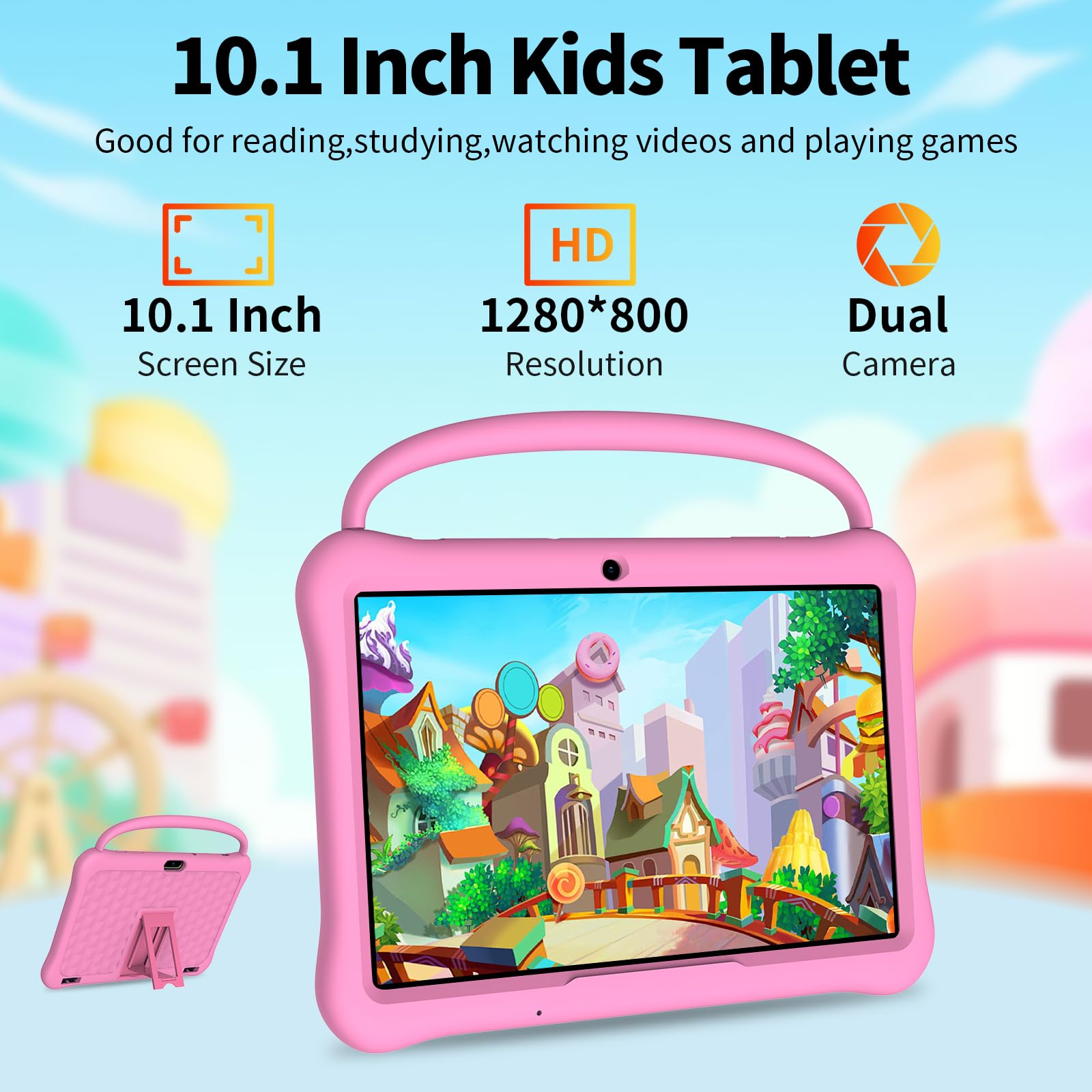 Newision 10 Inch Android 13 Tablet For Kids, Kids Tablet With 2Gb Ram 64Gb Rom,Toddler Tablet With 6000Mah, Bluetooth 5.0,Wifi,P