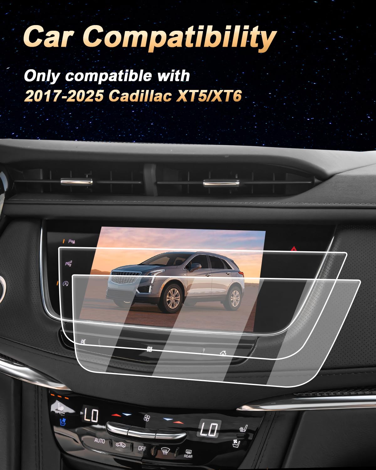 Ecozen Screen Protector For 2017 2025 Cadillac Xt5/2020 2025 Xt6, 8 Inch Navigation Hd 9H Tempered Glass Screen Protector For 20