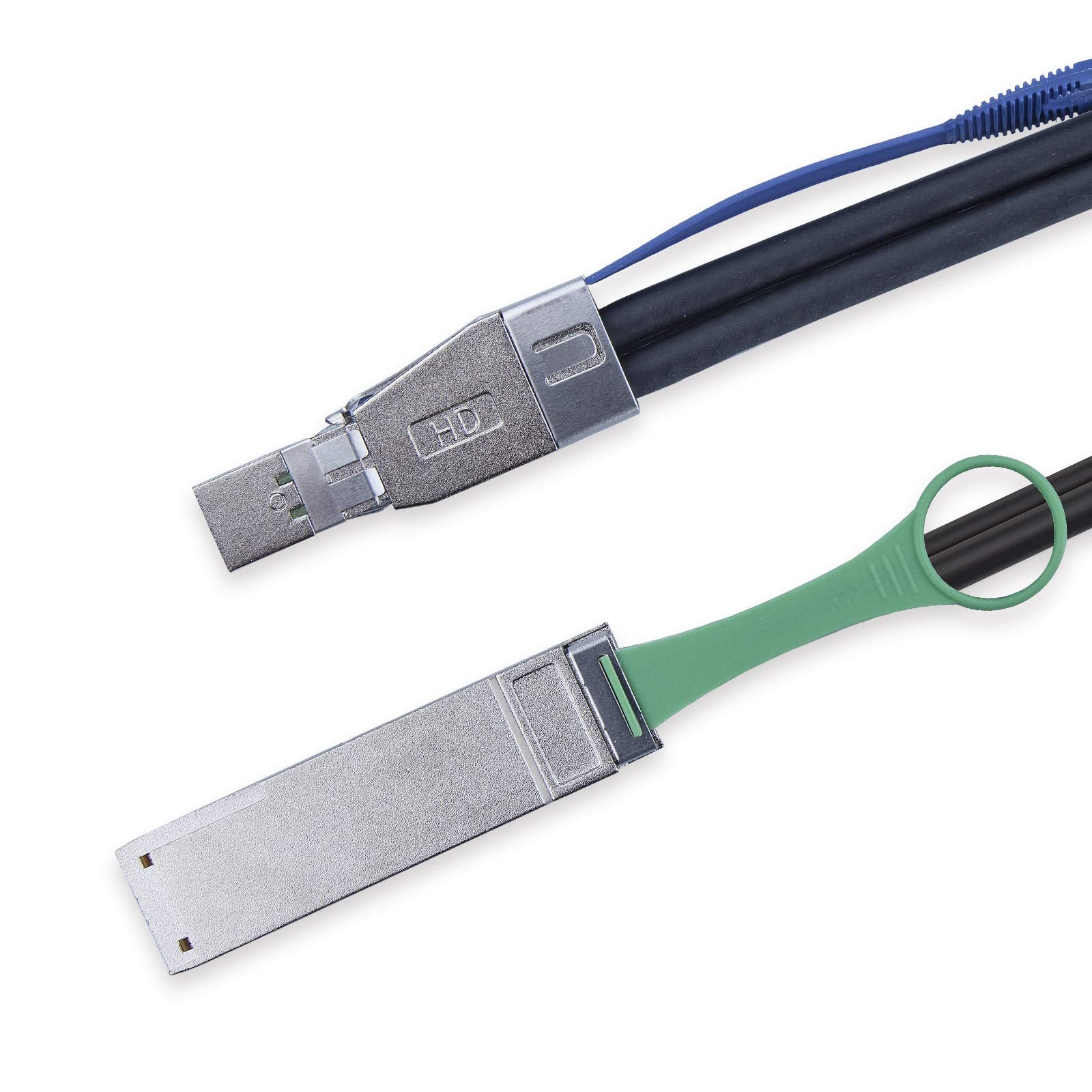 Sff 8644 To Qsfp (Sff 8436) Ddr Hybrid Min Sas Cable, External Copper Sas Cable For Netapp Ds4243 Ds4246 Ds2246, 100 Ohm, 1.5 Me
