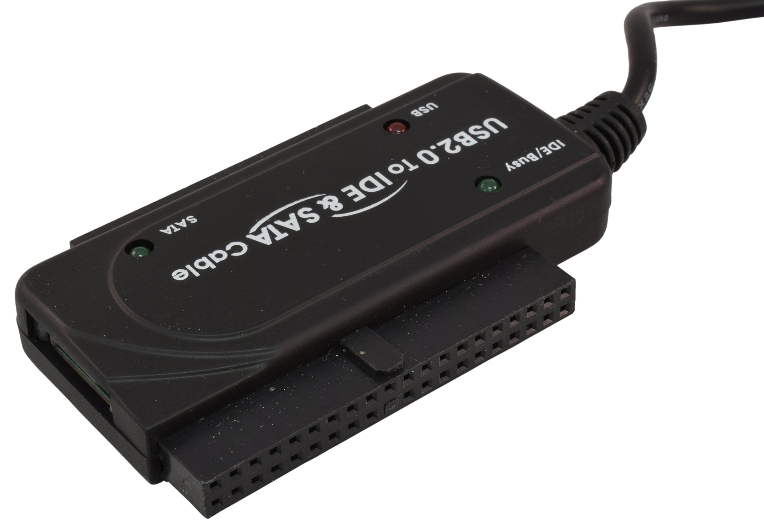 Ptc Black Usb 2.0 To Ide And Sata Adapter Cable With Power