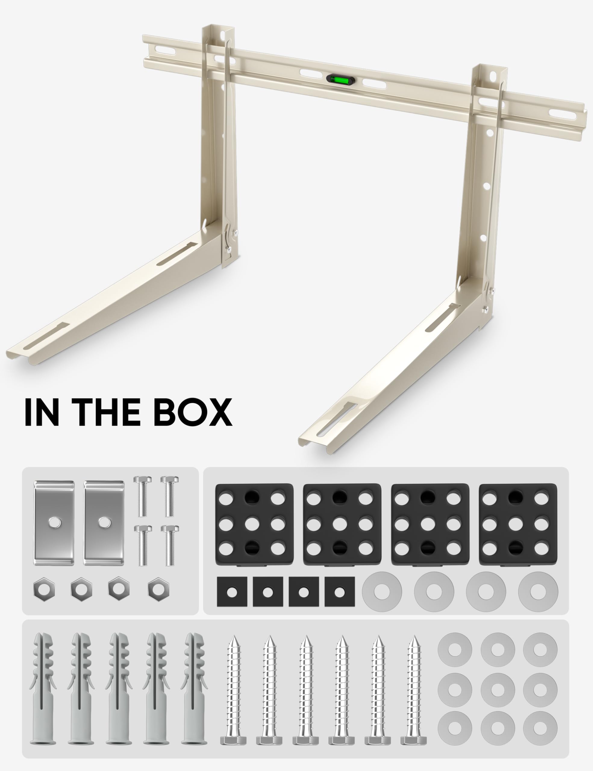 Plusluck Mini Split Wall Mounting Bracket For 18000 24000 Btu Mini Split Air Conditioner With Leveler Universal Ductless Ac And