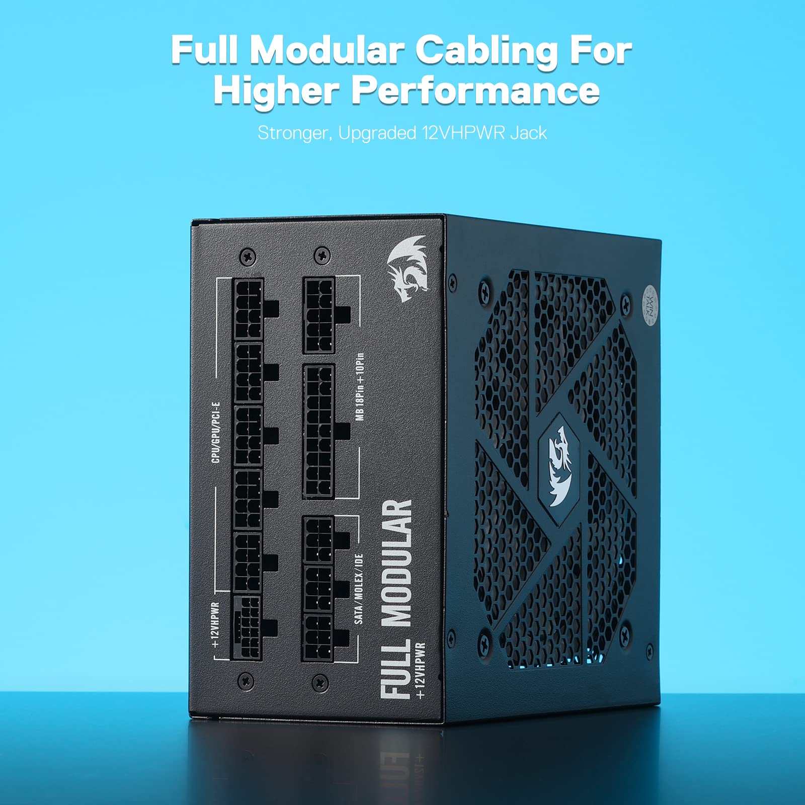 Redragon Rgps-850W 80+ Gold 850 Watt Atx 3.0 & Pcie 5.0 Fully Modular Power Supply W/ 80 Plus Gold Certified, Compact 160Mm Size