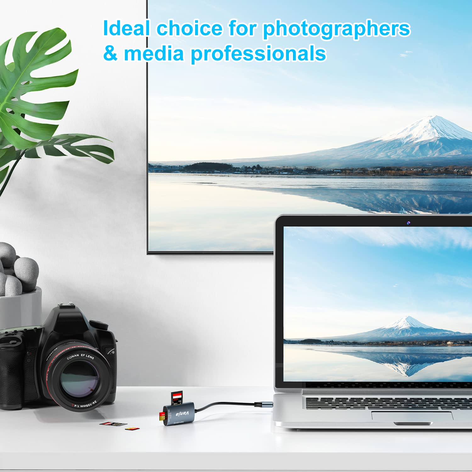 Vanja Sd 4.0 Card Reader, 2 In 1 Memory Card Reader Sd Card To Usb Adapter, For Camera Sd, Sdxc, Sdhc, Mmc, Rs Mmc, Micro Sd, Mi