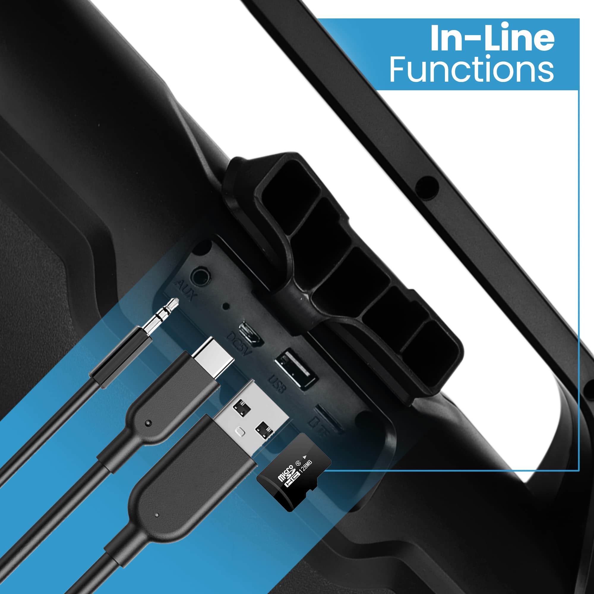 Pyle Wireless Portable Bluetooth Boombox Speaker   500W 2.0Ch Rechargeable Boom Box Speaker Portable Barrel Loud Stereo System W