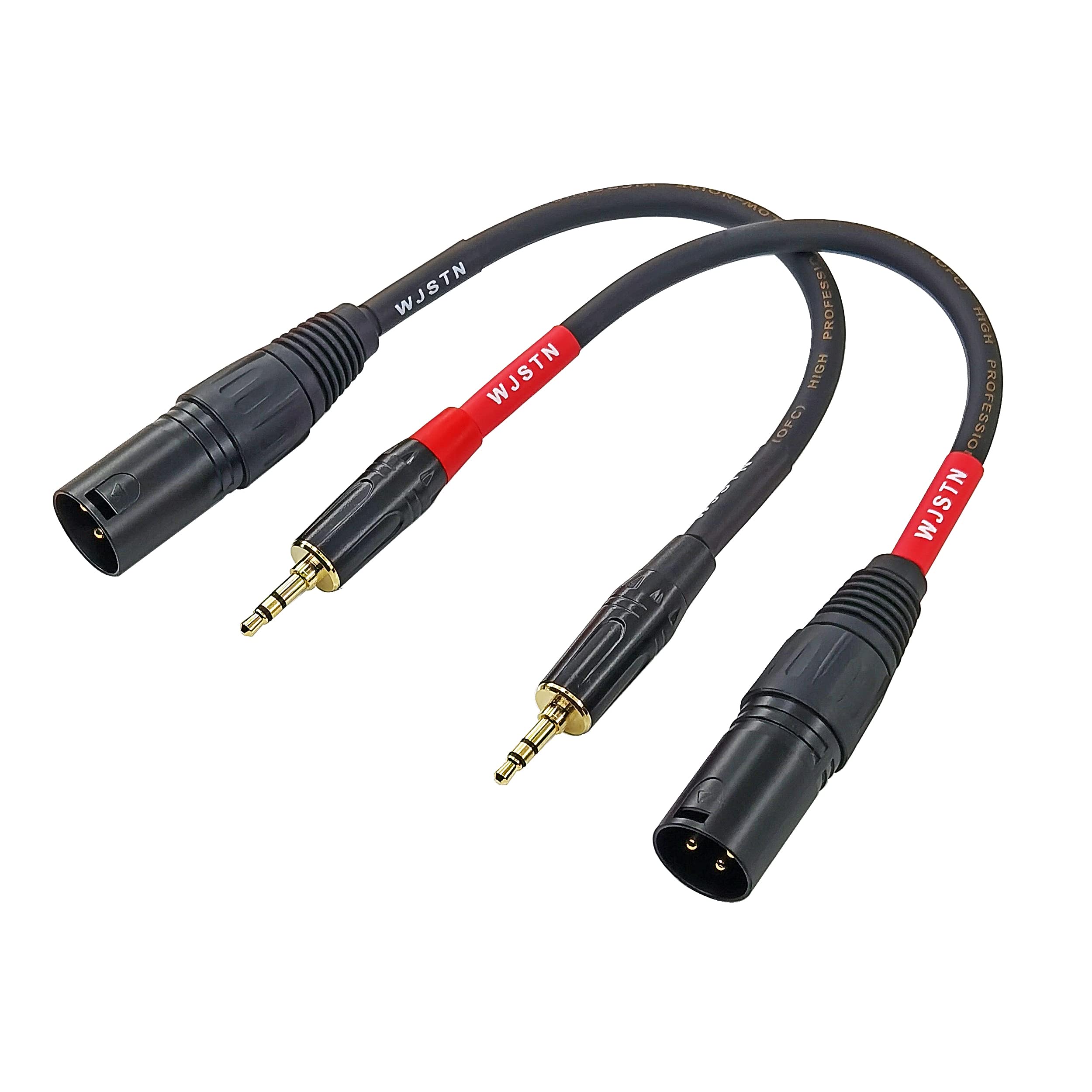 Wjstn Xlr To 3.5Mm Converter Cable Unbalanced 1/8 Inch Mini Stereo Jack To Xlr Male Adapter Suitable For Camera, Dslr Camera, Co