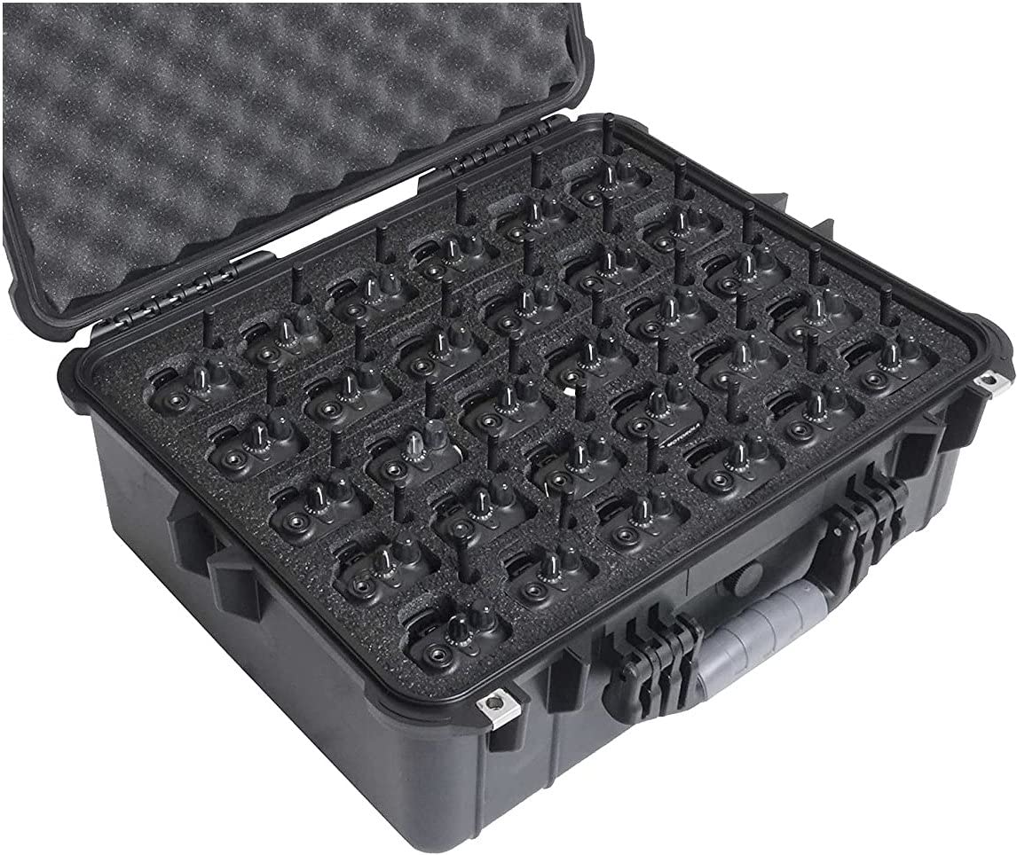 Case Club Case Fits 30 Motorola R2 / Cp200 / Xpr 3500E Two Way Radios In Pre Cut Heavy Duty Waterproof Case