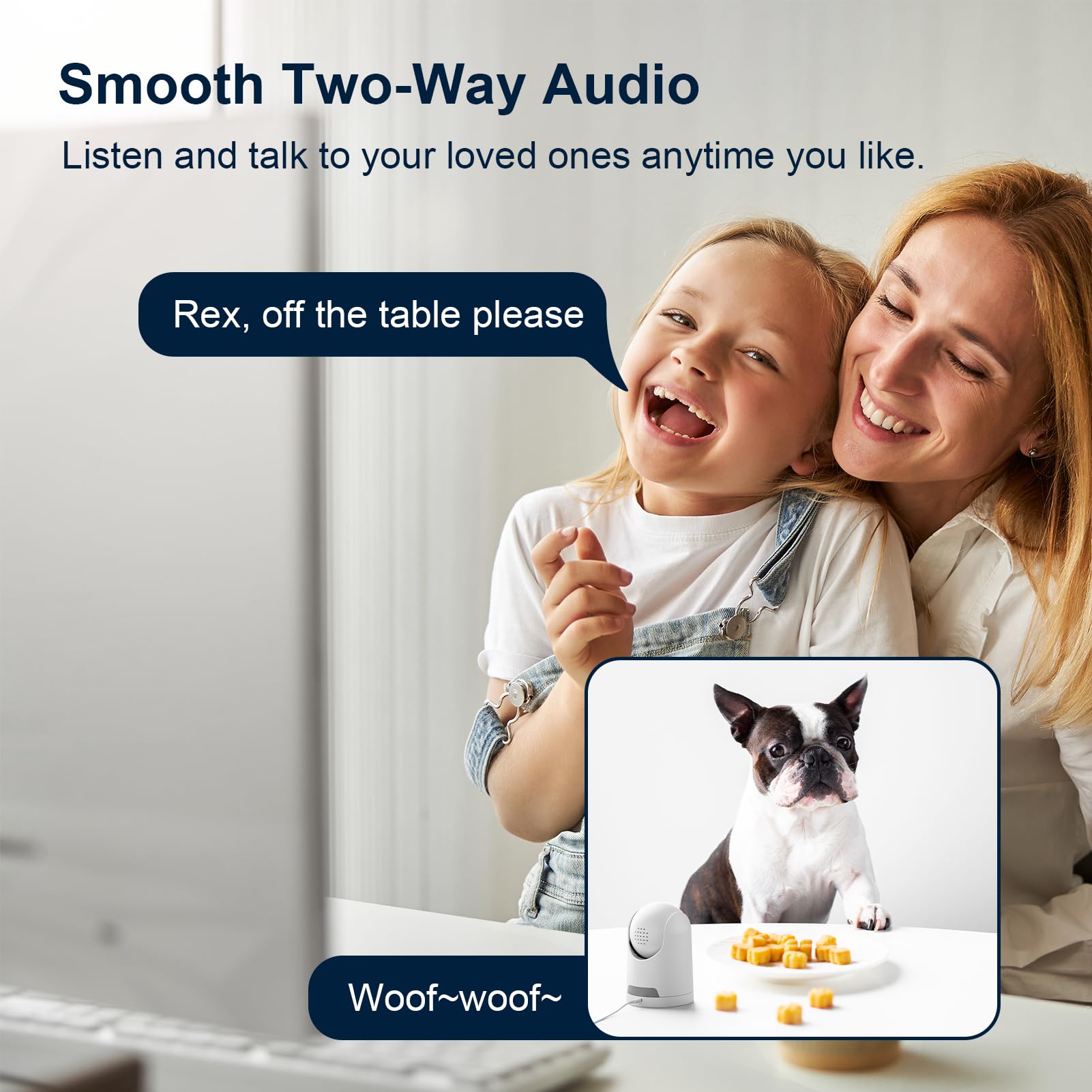 Agreago Indoor Security Camera,2.5K 4Mp Hd Pan/Tilt Dog Camera,2.5Ghz With Night Vision,Motion Detection For Baby And Pet Monito