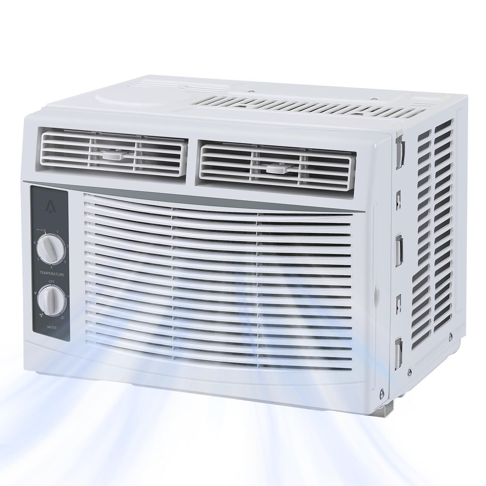 5000 BTU Window Air Conditioner, Mechanical Control Panel Window AC Unit Cools up to 150 Sq. Ft, Low-Noise & Energy Saver for Be