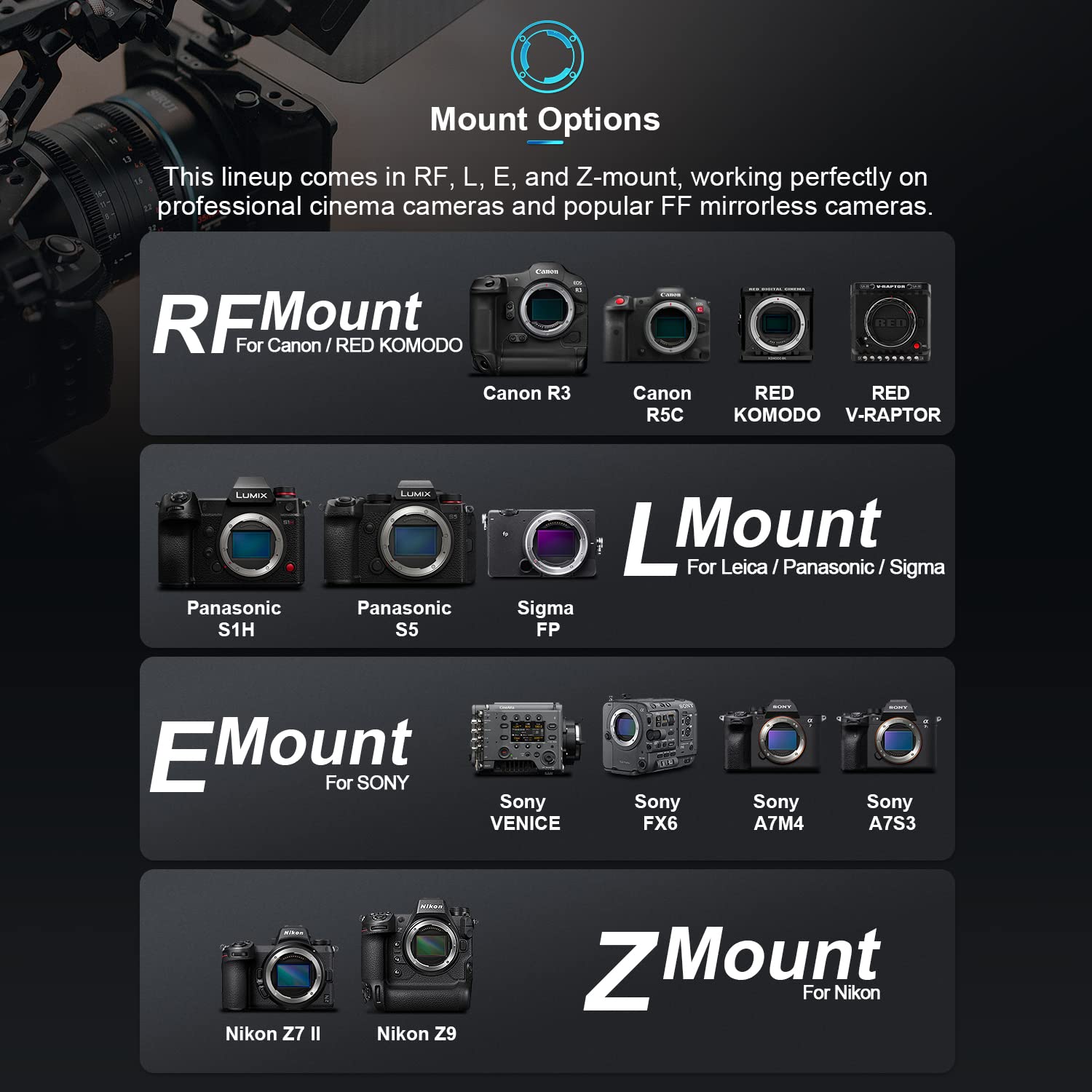 Sirui 35Mm T2.9 1.6X Full Frame Anamorphic Lens Cinema Lens (Z Mount)