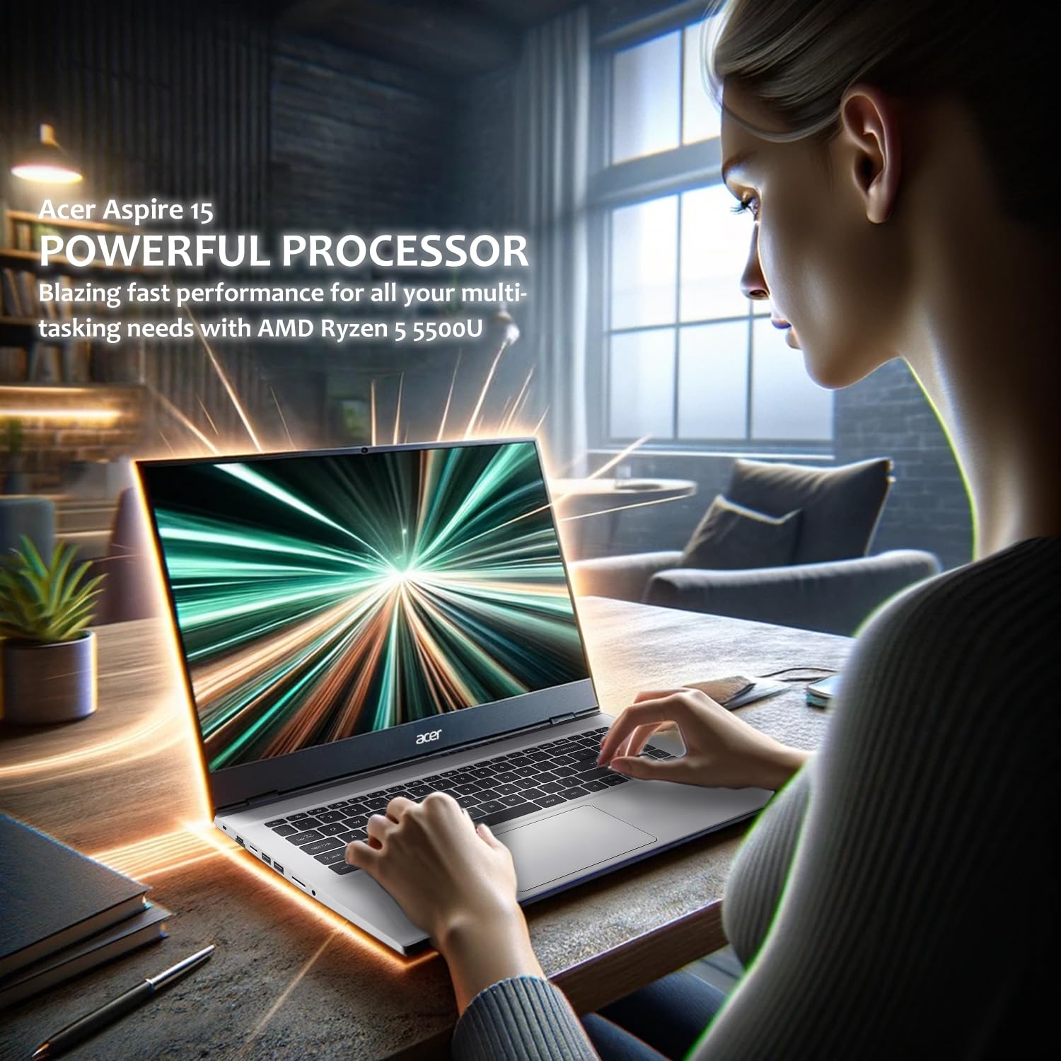 Acer Aspire Premium Laptop | 15.6'' Fhd Display | Long Battery Life | Sleek Design | Ethernet Port | Windows 11 Pro | W/Wowpc Bu