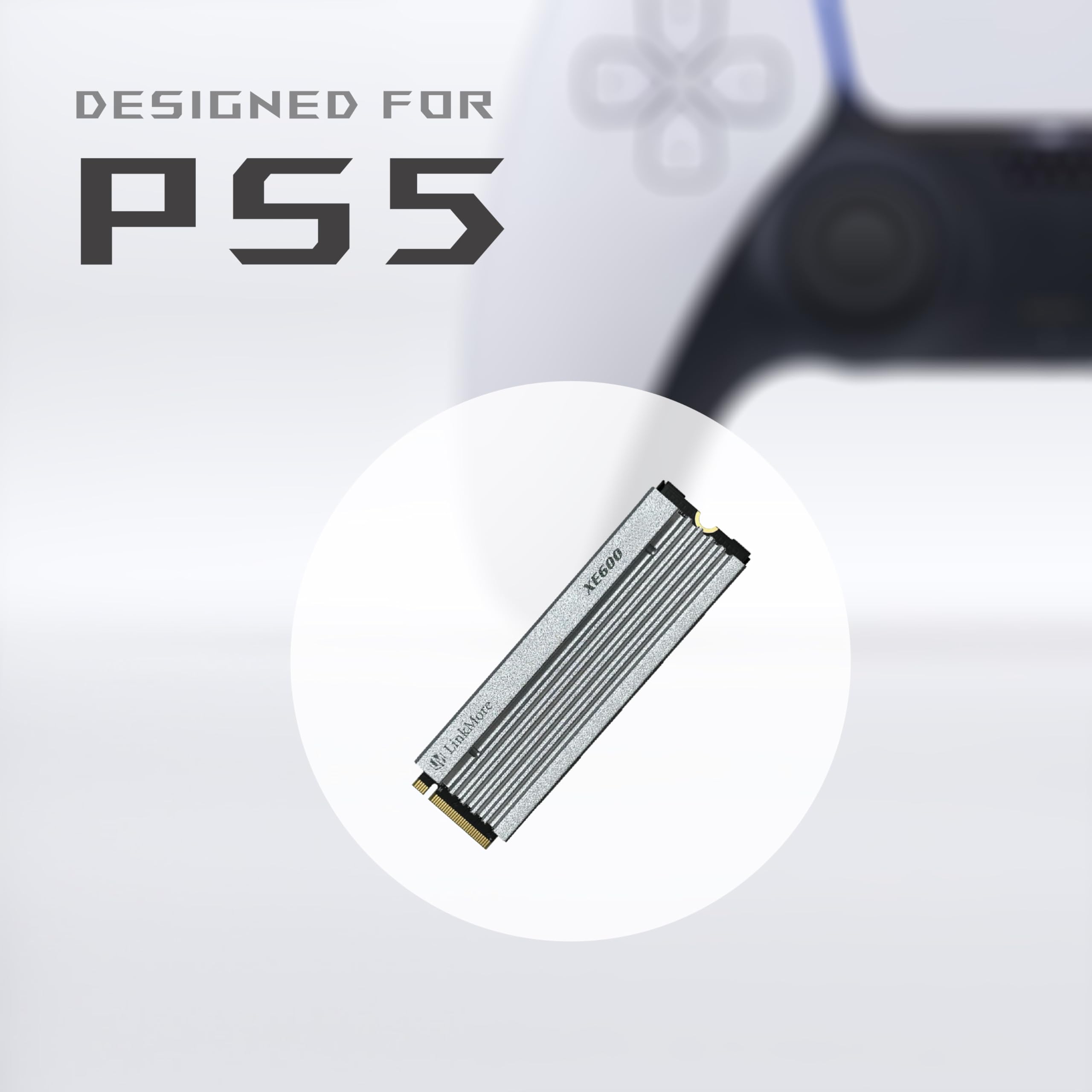 Linkmore Xe600 2Tb M.2 2280 Ssd, Pcie Gen4 Nvme Internal Gaming Solid State Drive With Heatsink, Up To 7200 Mb/S, Compatible Wit